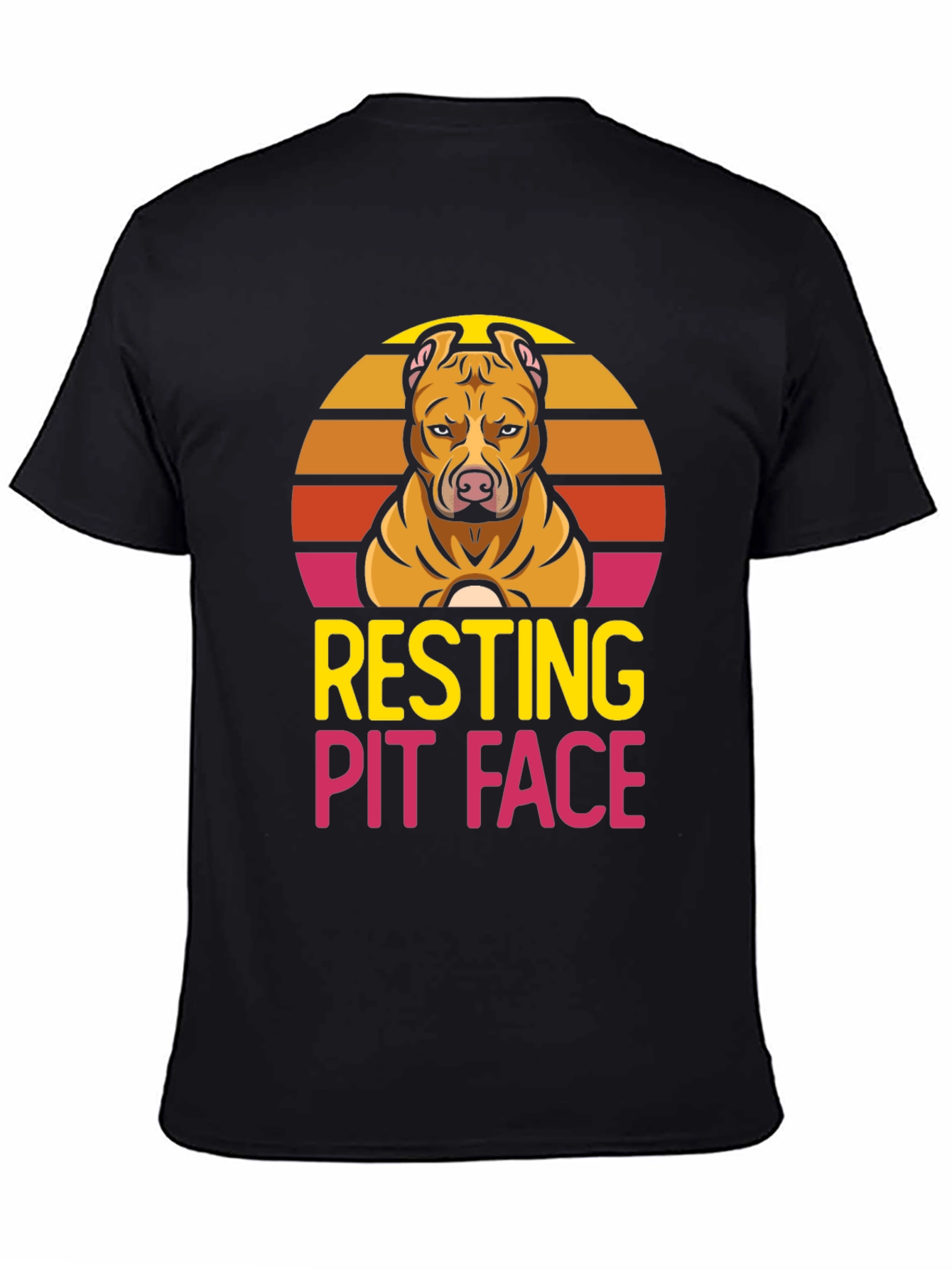 Resting Pit Face T-Shirt - Dog Lover Tee