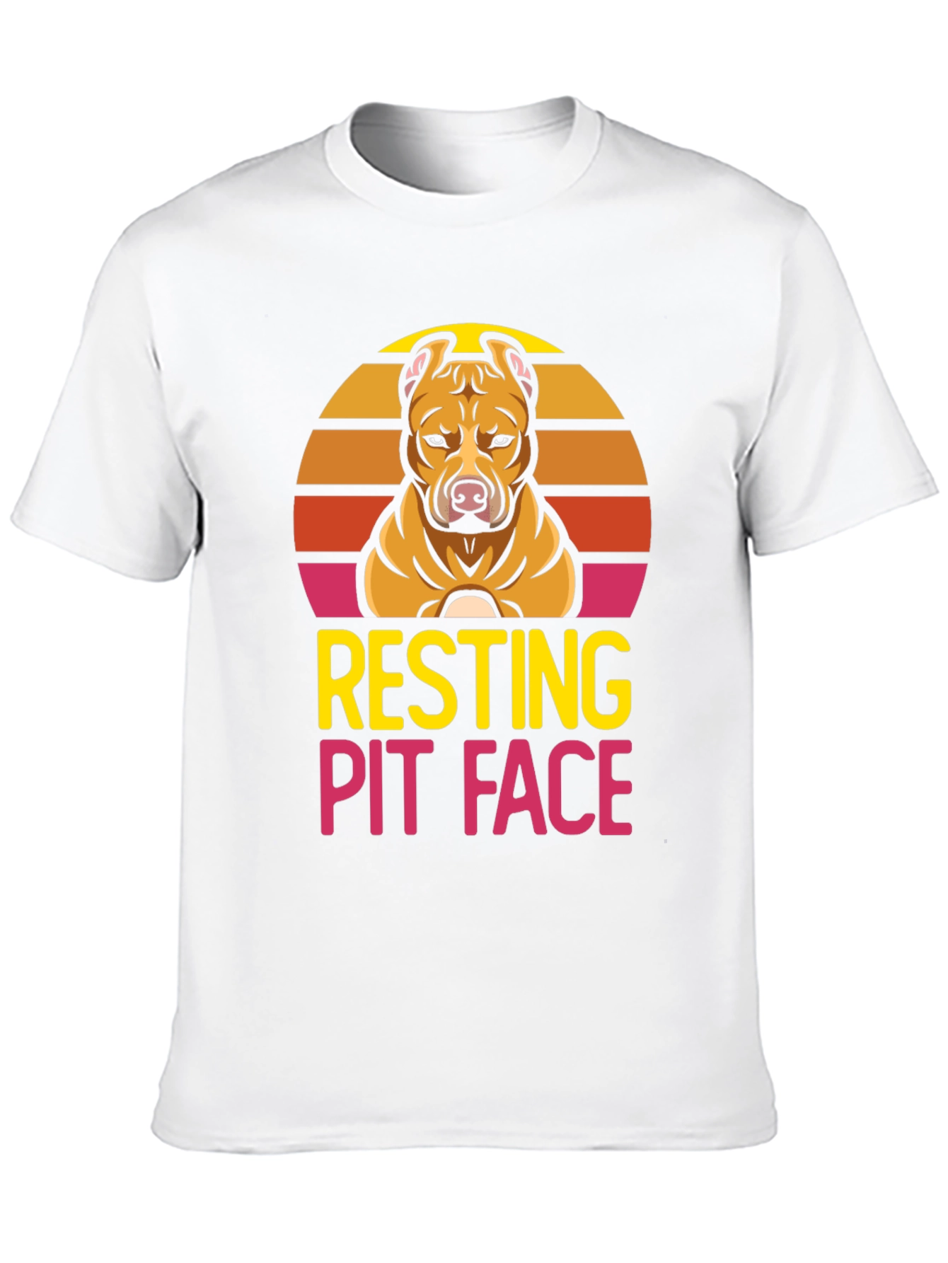 Resting Pit Face T-Shirt - Dog Lover Tee