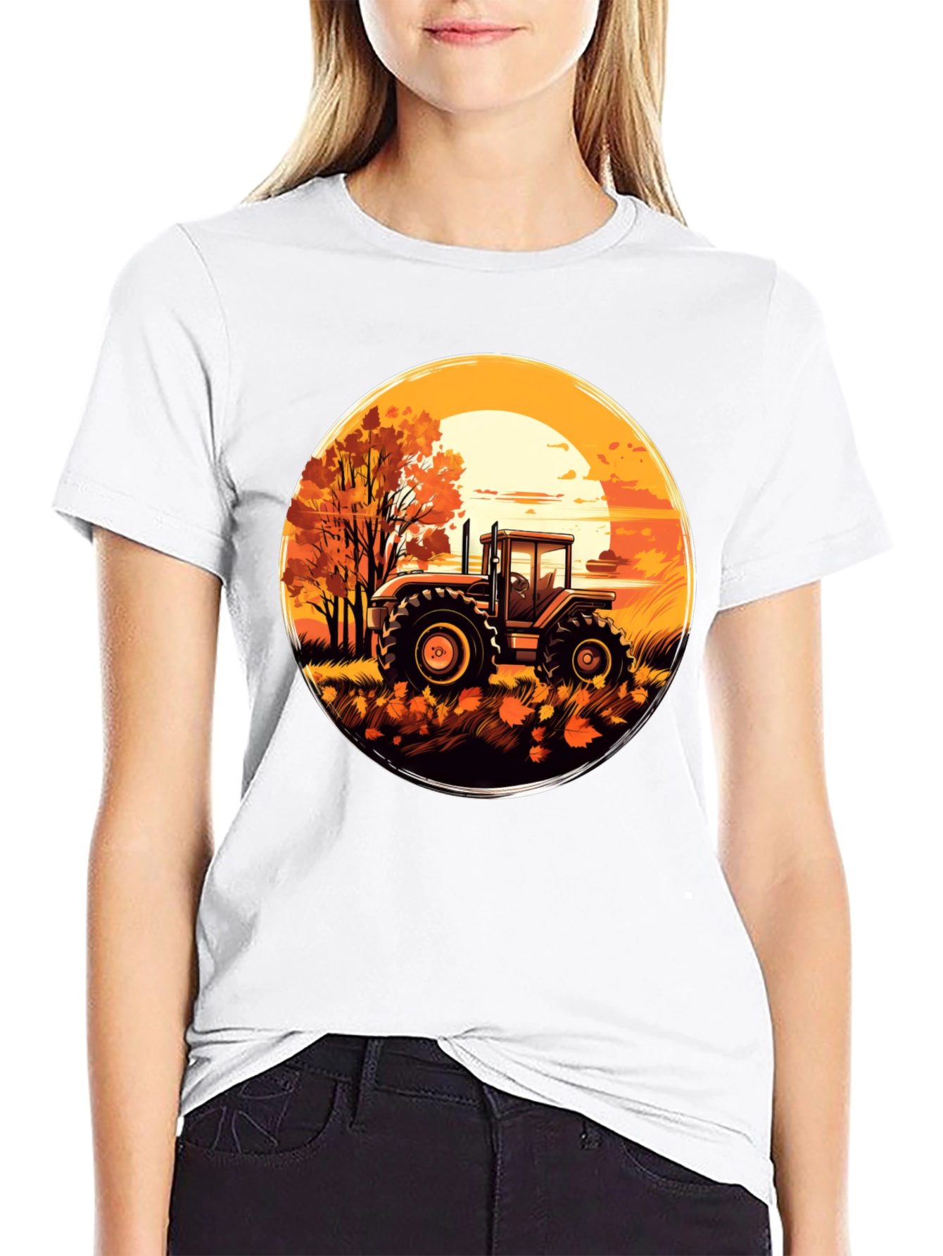 Tractor Sunset Graphic Tee