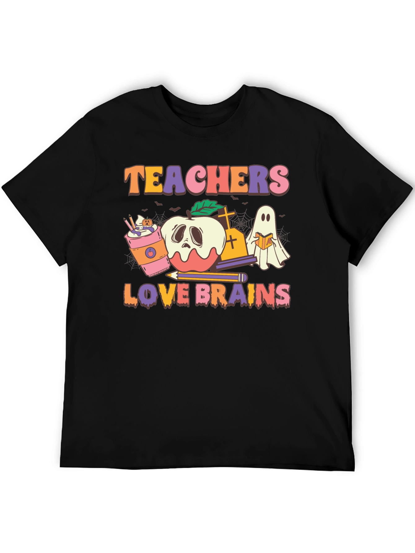 Teachers Love Brains Halloween Graphic Tee