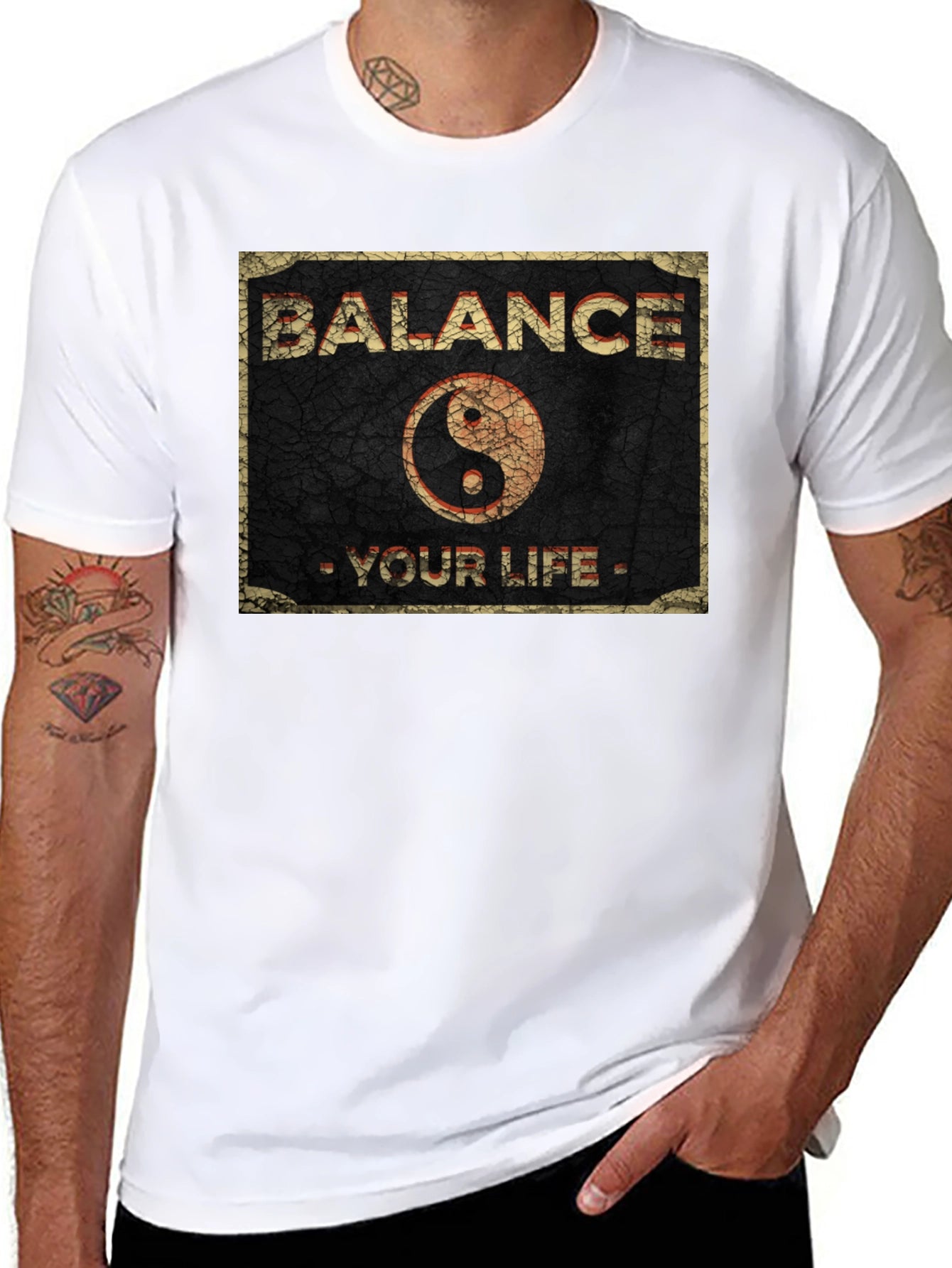 Balance Your Life Yin Yang Graphic T-Shirt