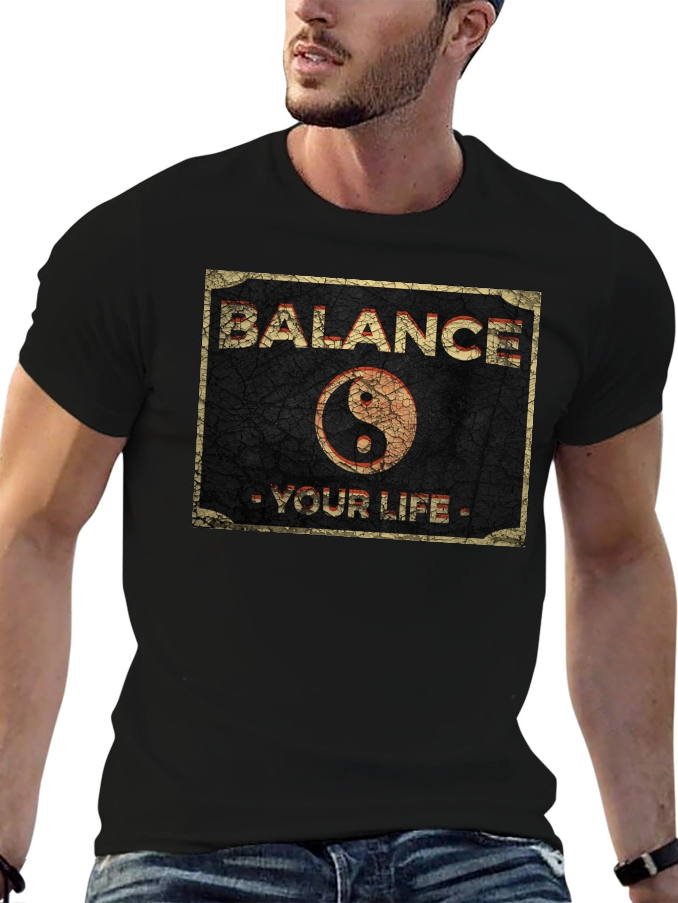 Balance Your Life Yin Yang Graphic T-Shirt