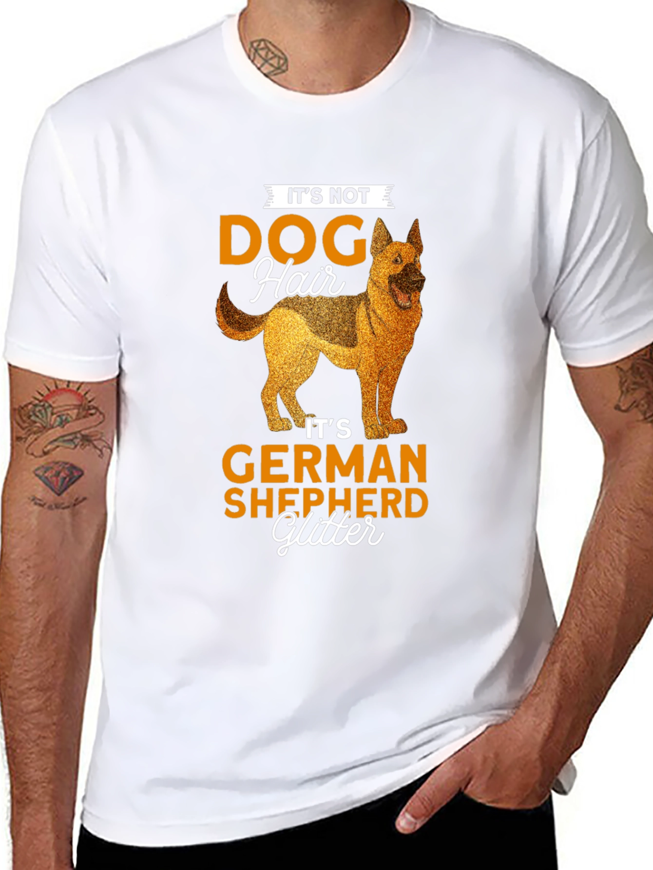 German Shepherd Glitter Dog T-Shirt