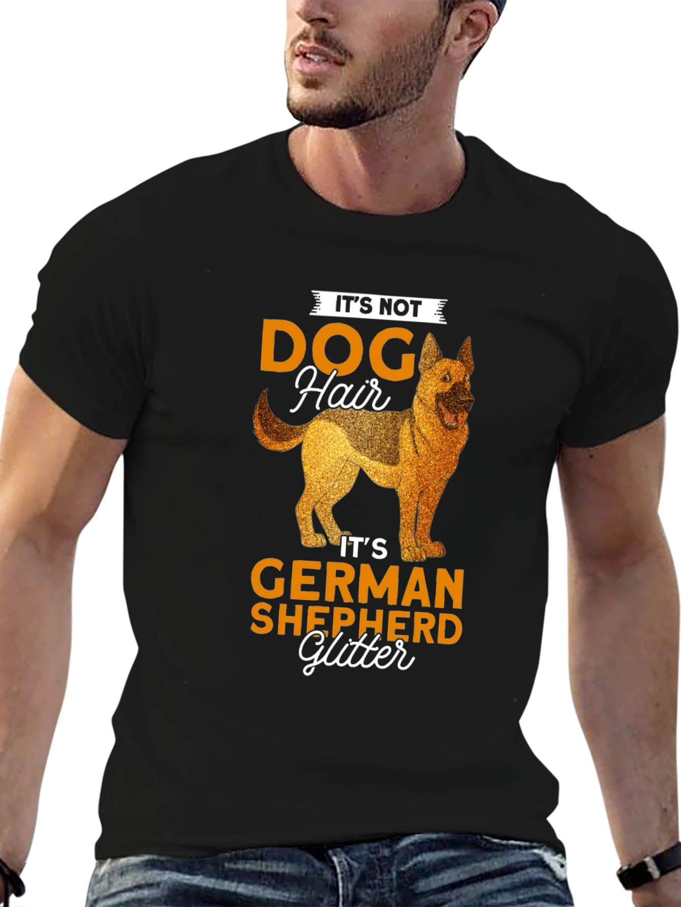 German Shepherd Glitter Dog T-Shirt