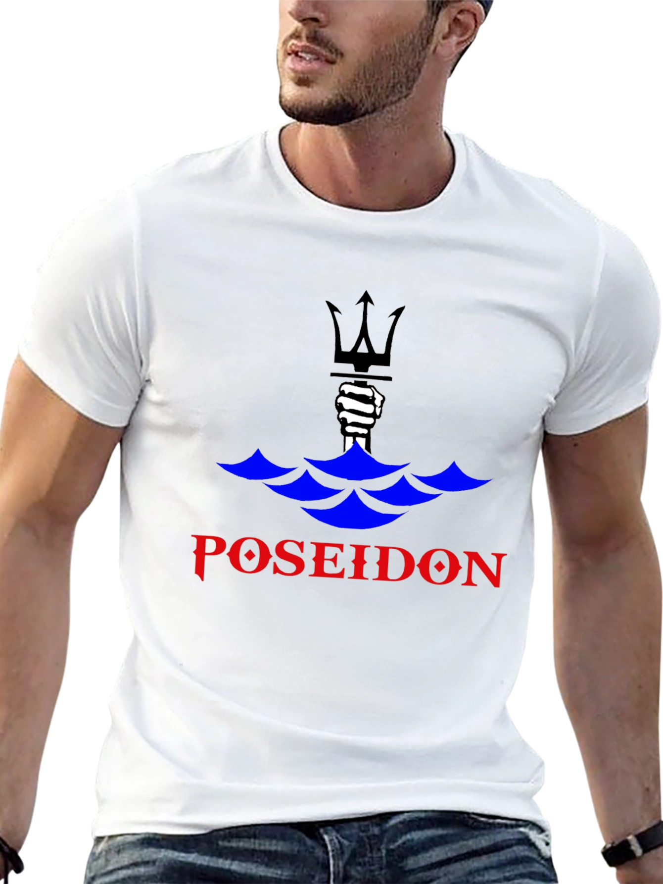 Poseidon Black Graphic Tee - Mens