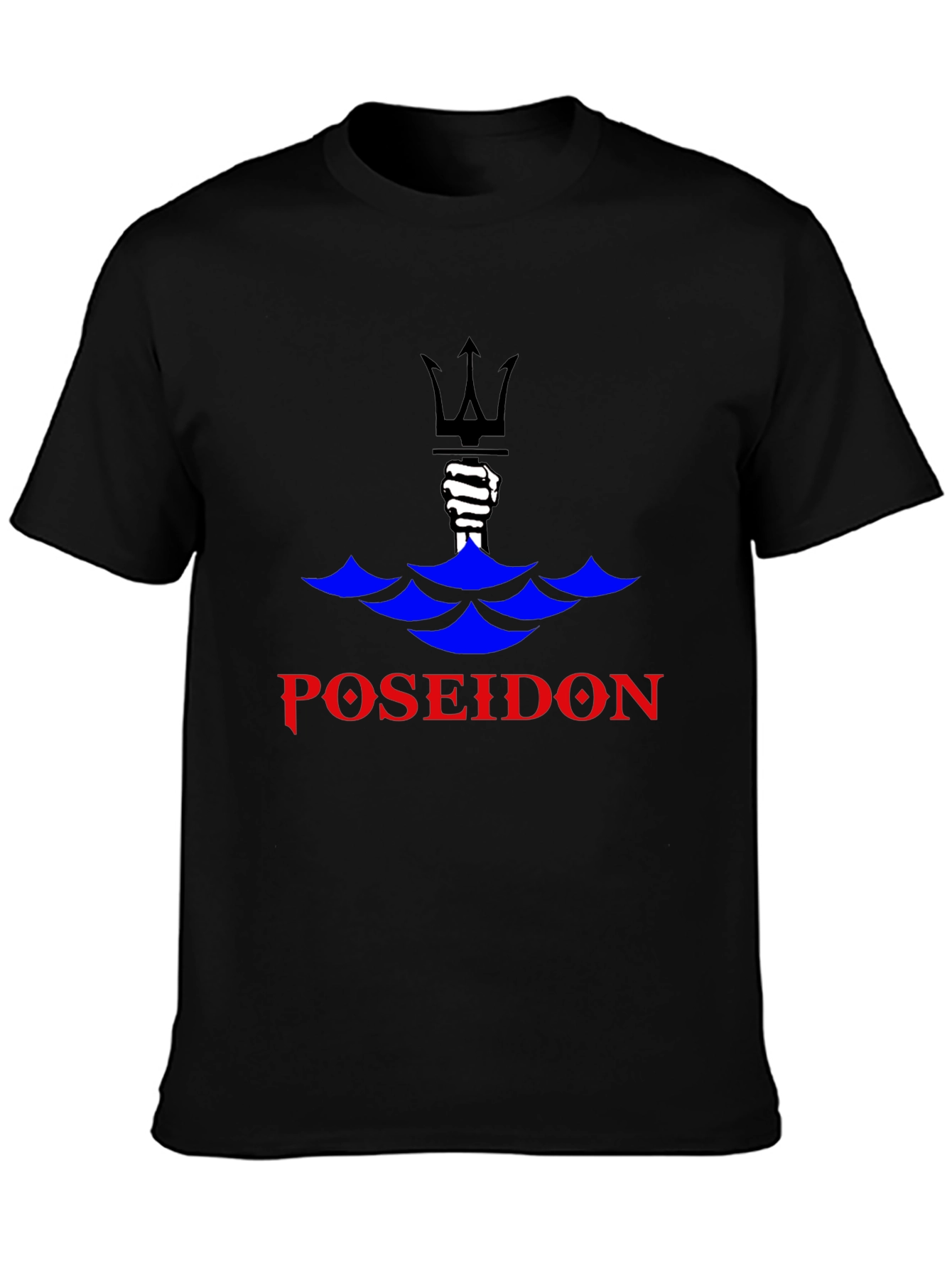 Poseidon Black Graphic Tee - Mens