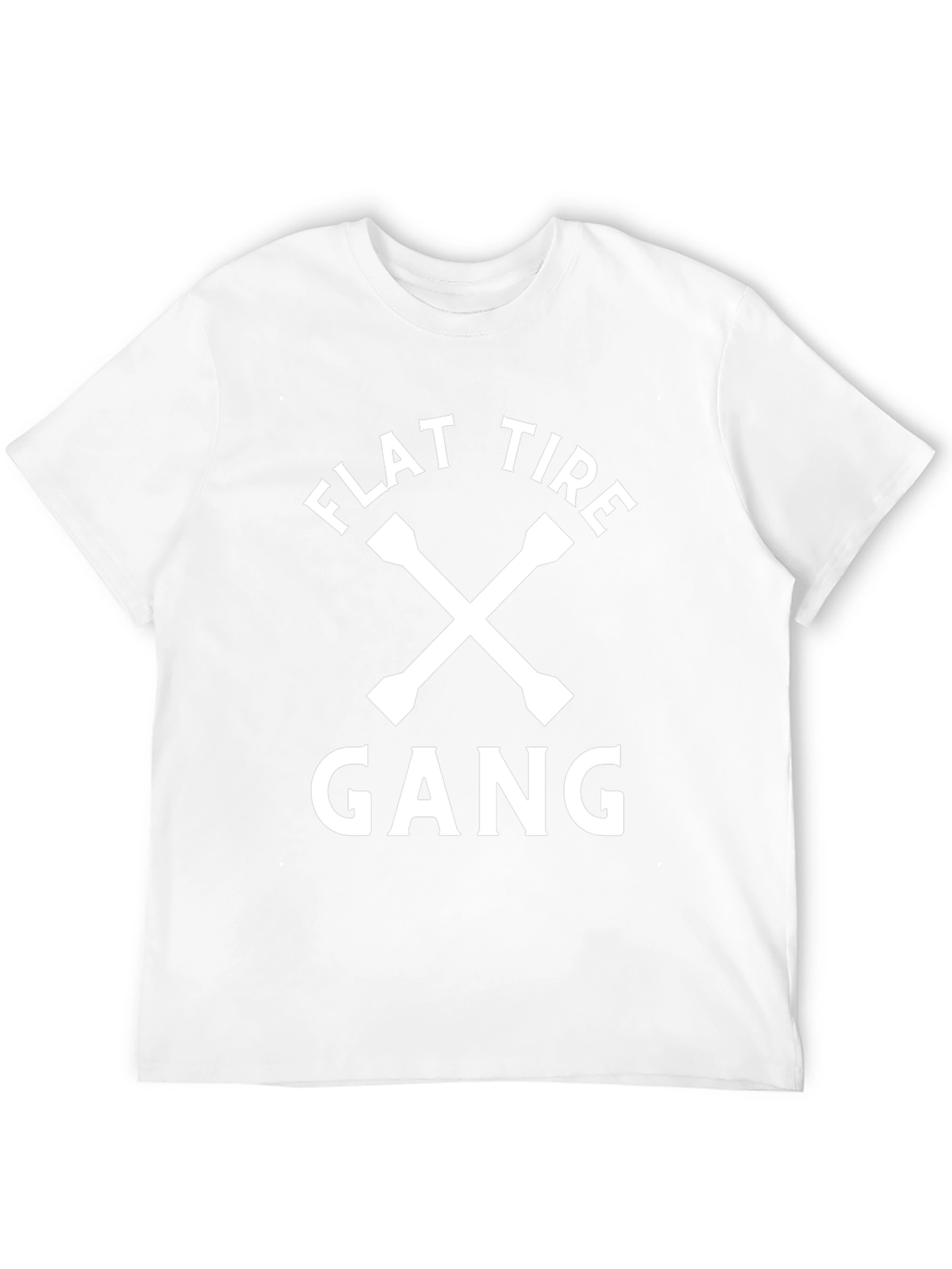 Flat Tire Gang Graphic Tee - Black Cotton T-Shirt