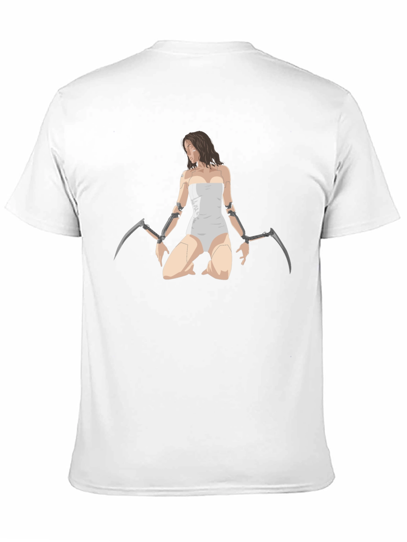 Cyberpunk Girl Graphic Tee - Black