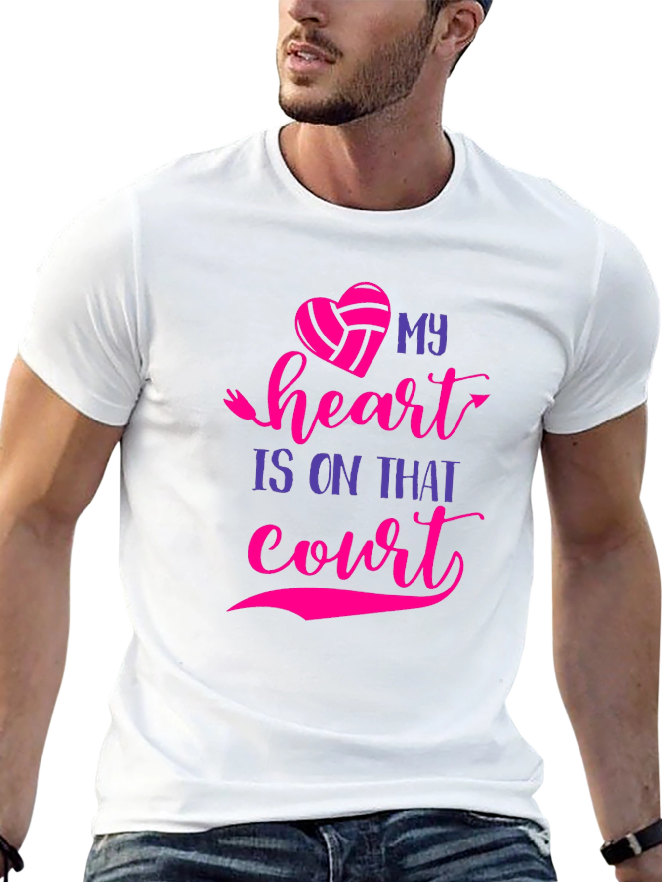 Volleyball Heart T-Shirt - Court Passion