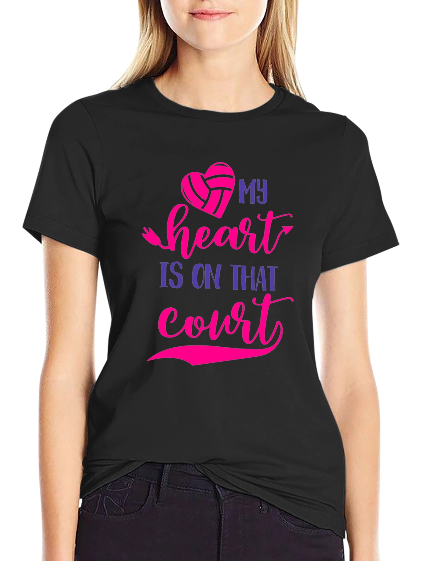 Volleyball Heart T-Shirt - Court Passion