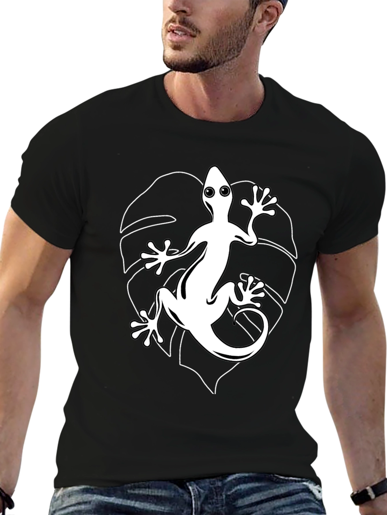 Lizard Graphic T-Shirt - Stylish Black Tee