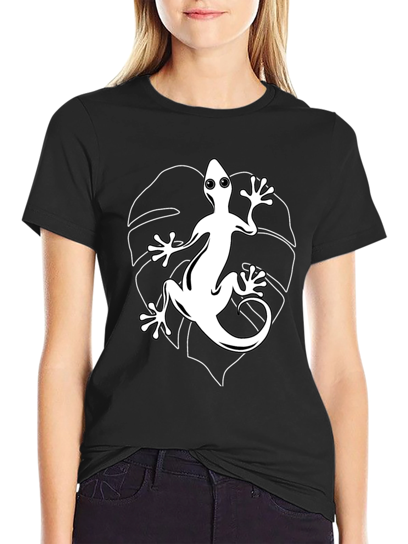 Lizard Graphic T-Shirt - Stylish Black Tee
