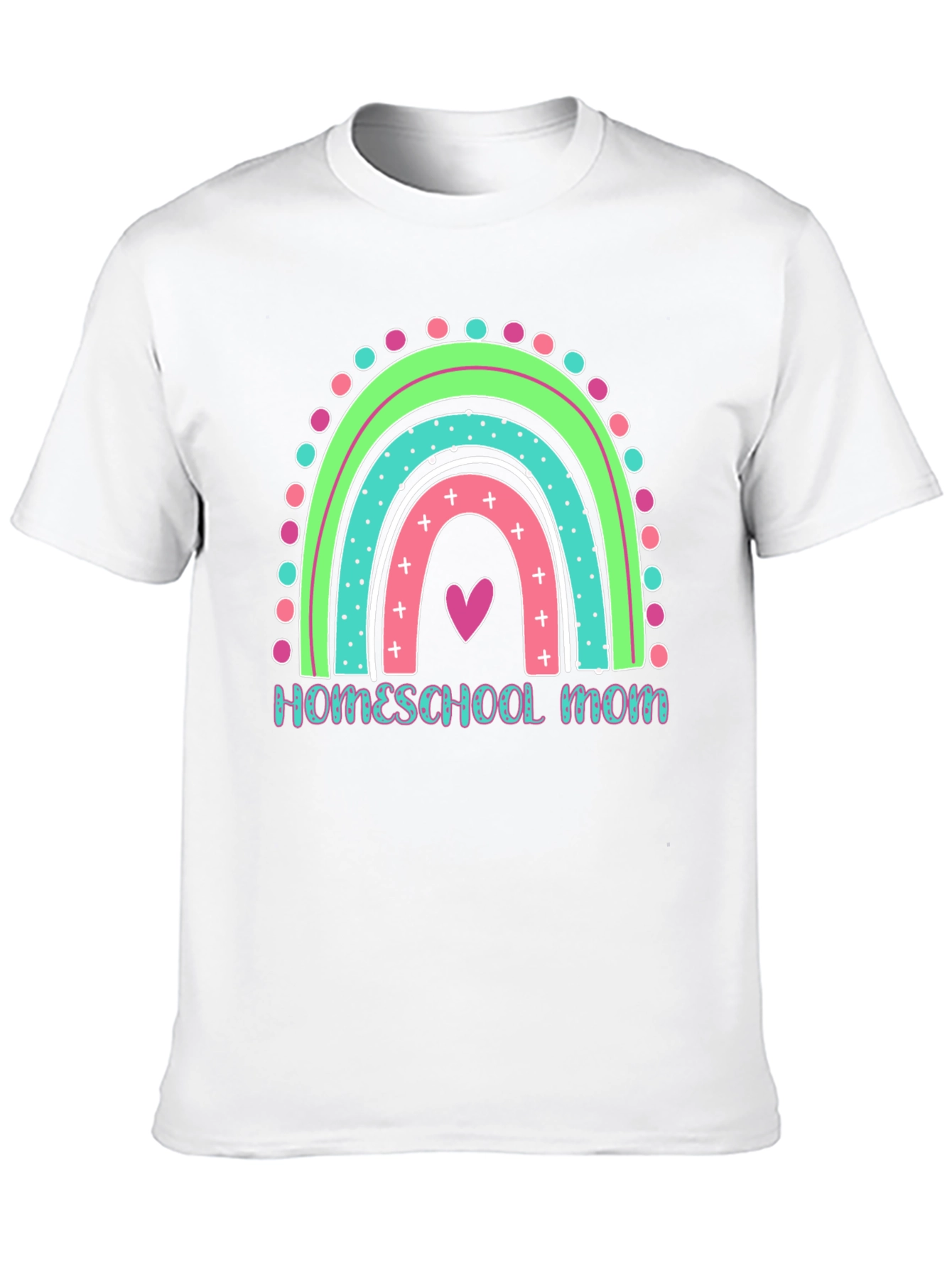 Homeschool Mom Rainbow Graphic Tee