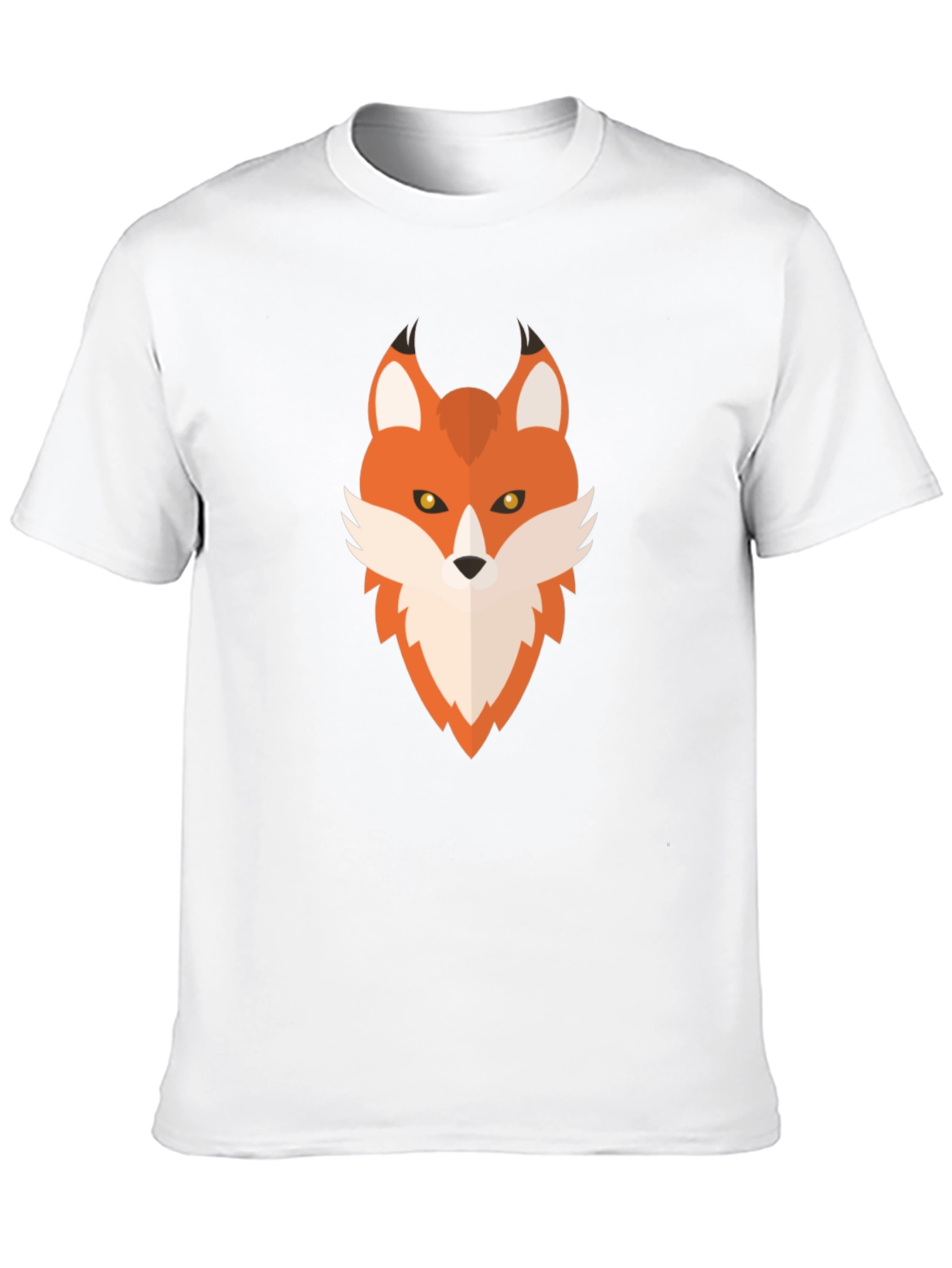 Geometric Fox Graphic Tee - Mens Black T-Shirt