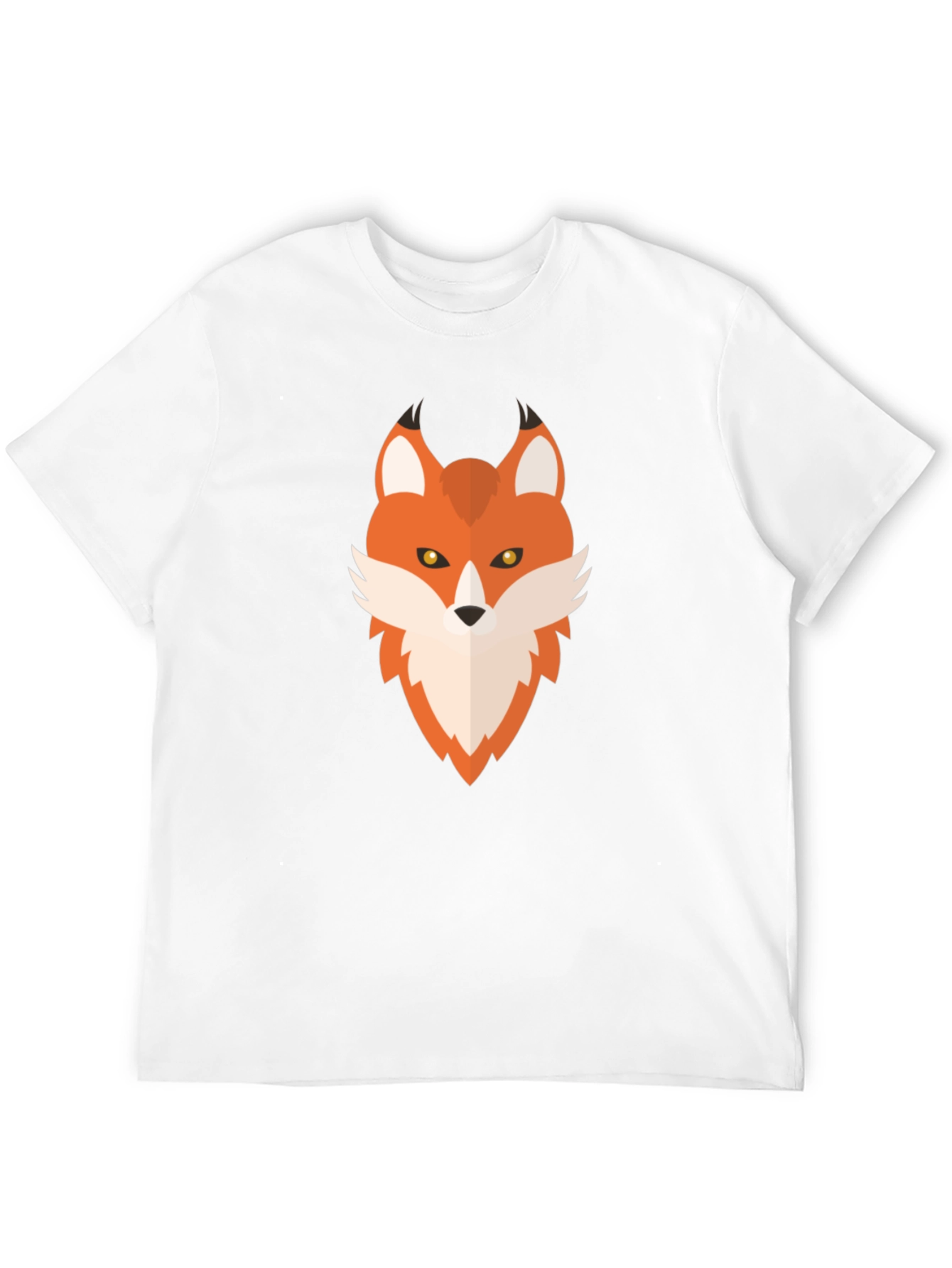 Geometric Fox Graphic Tee - Mens Black T-Shirt