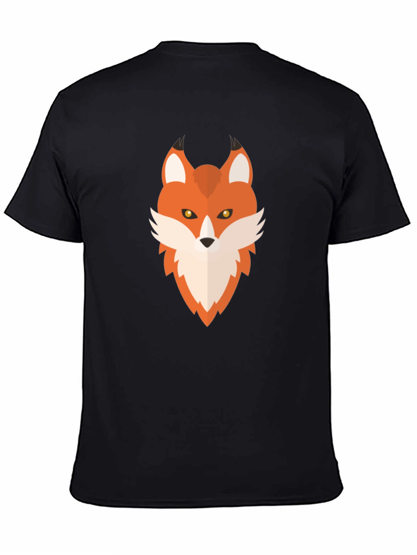 Geometric Fox Graphic Tee - Mens Black T-Shirt