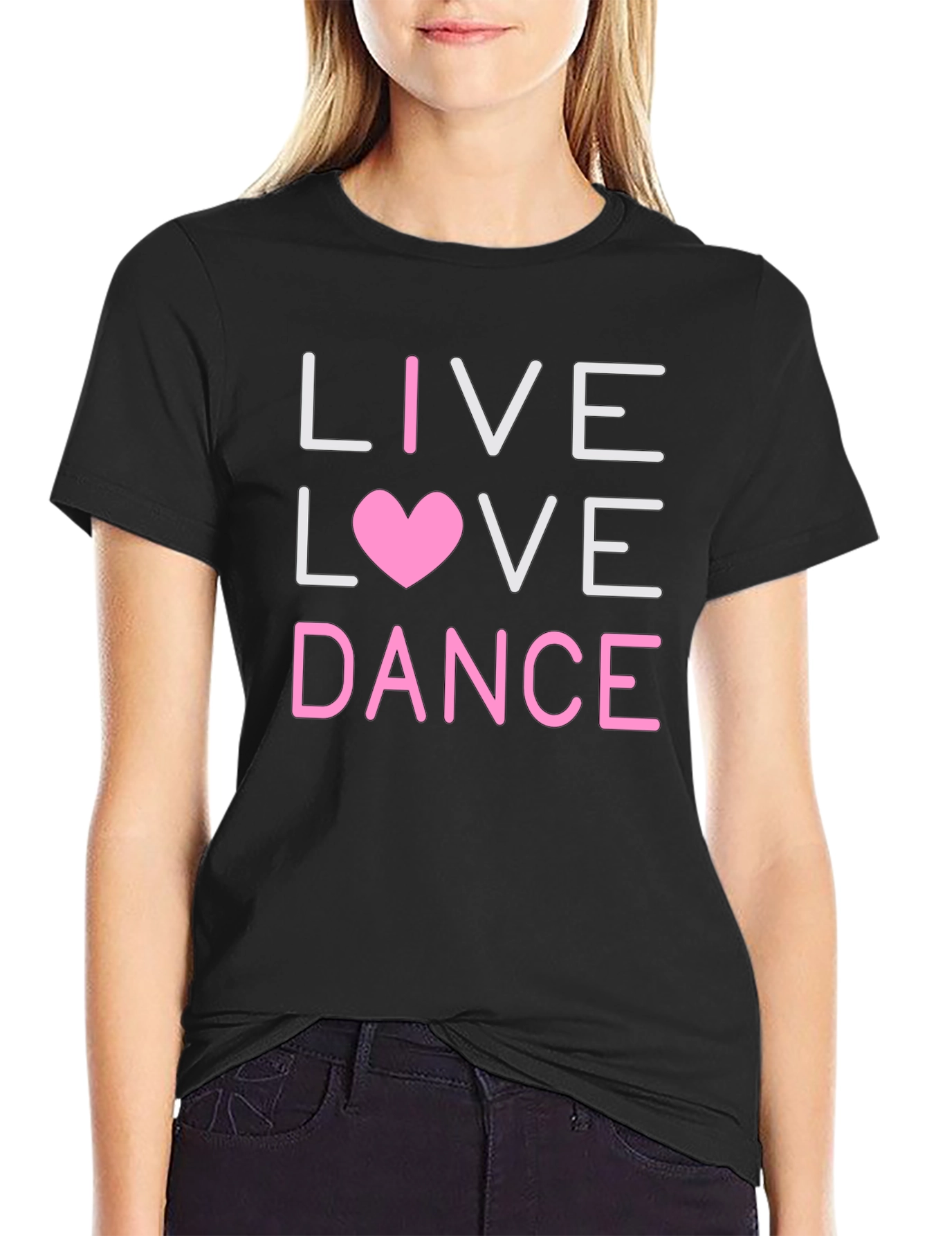 Live Love Dance Graphic Tee - Black