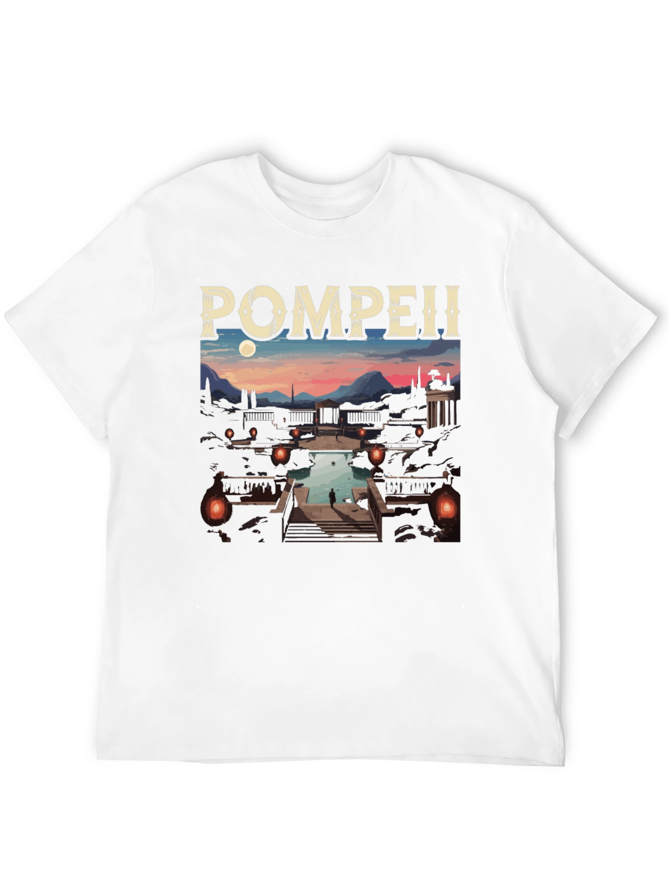 Pompeii Graphic Tee - Cityscape Black T-Shirt