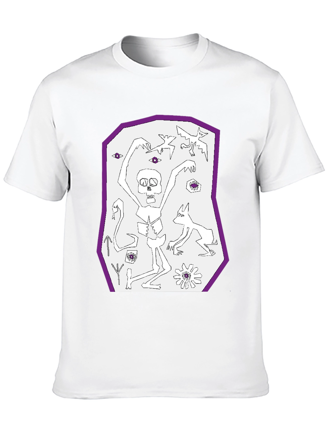 Unique Graphic Print Black T-Shirt