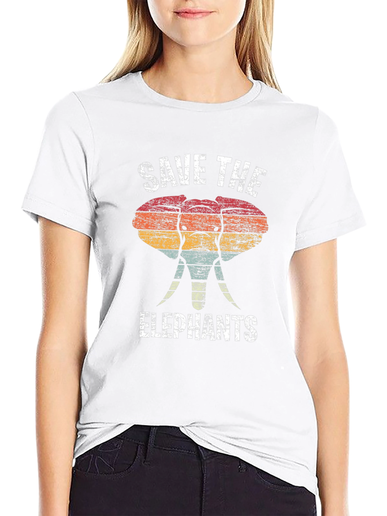 Save the Elephants Retro T-Shirt