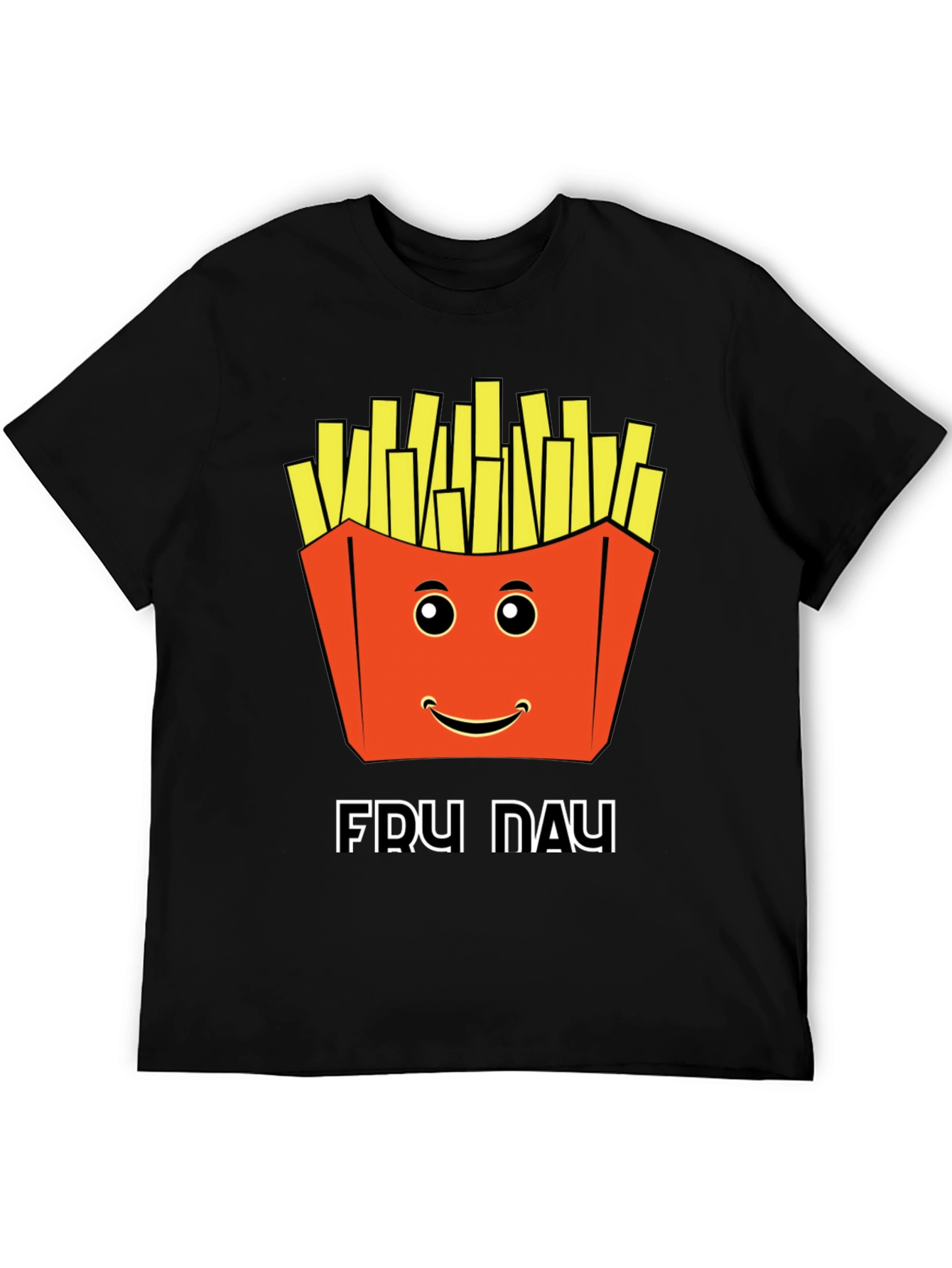 Funny Fry Day Graphic Tee - Black