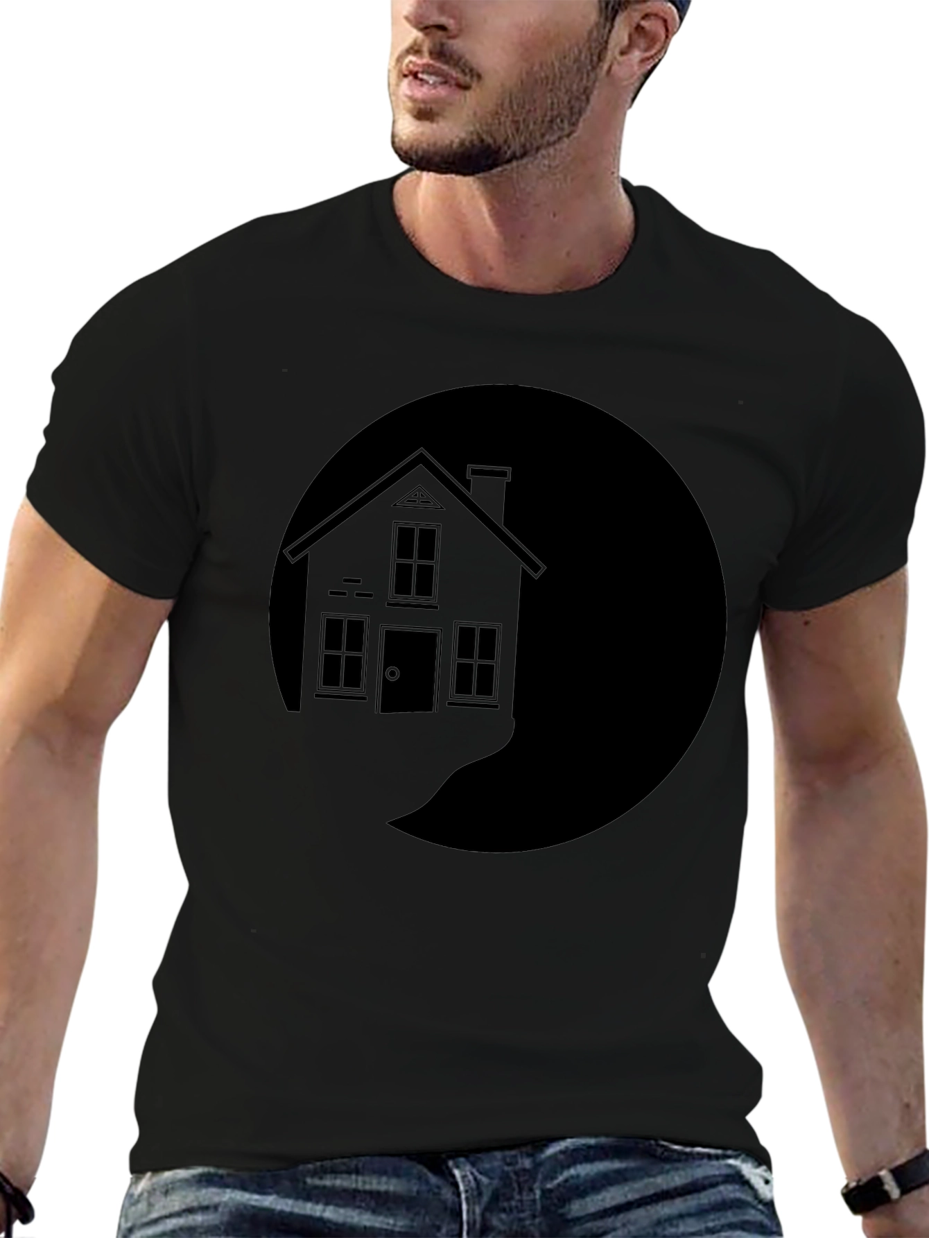 House Silhouette Graphic Tee - Modern Style