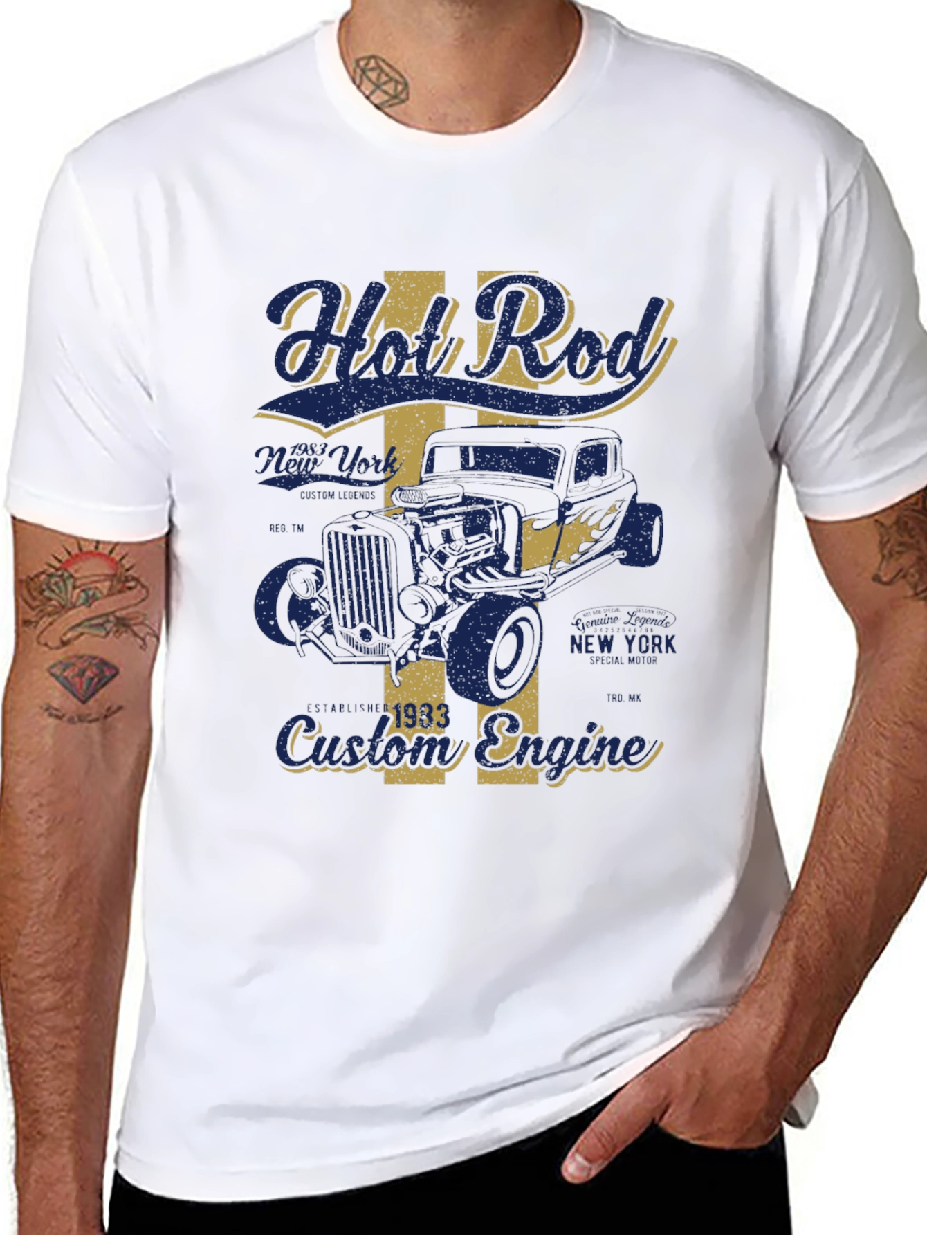 Hot Rod Custom Engine T-Shirt
