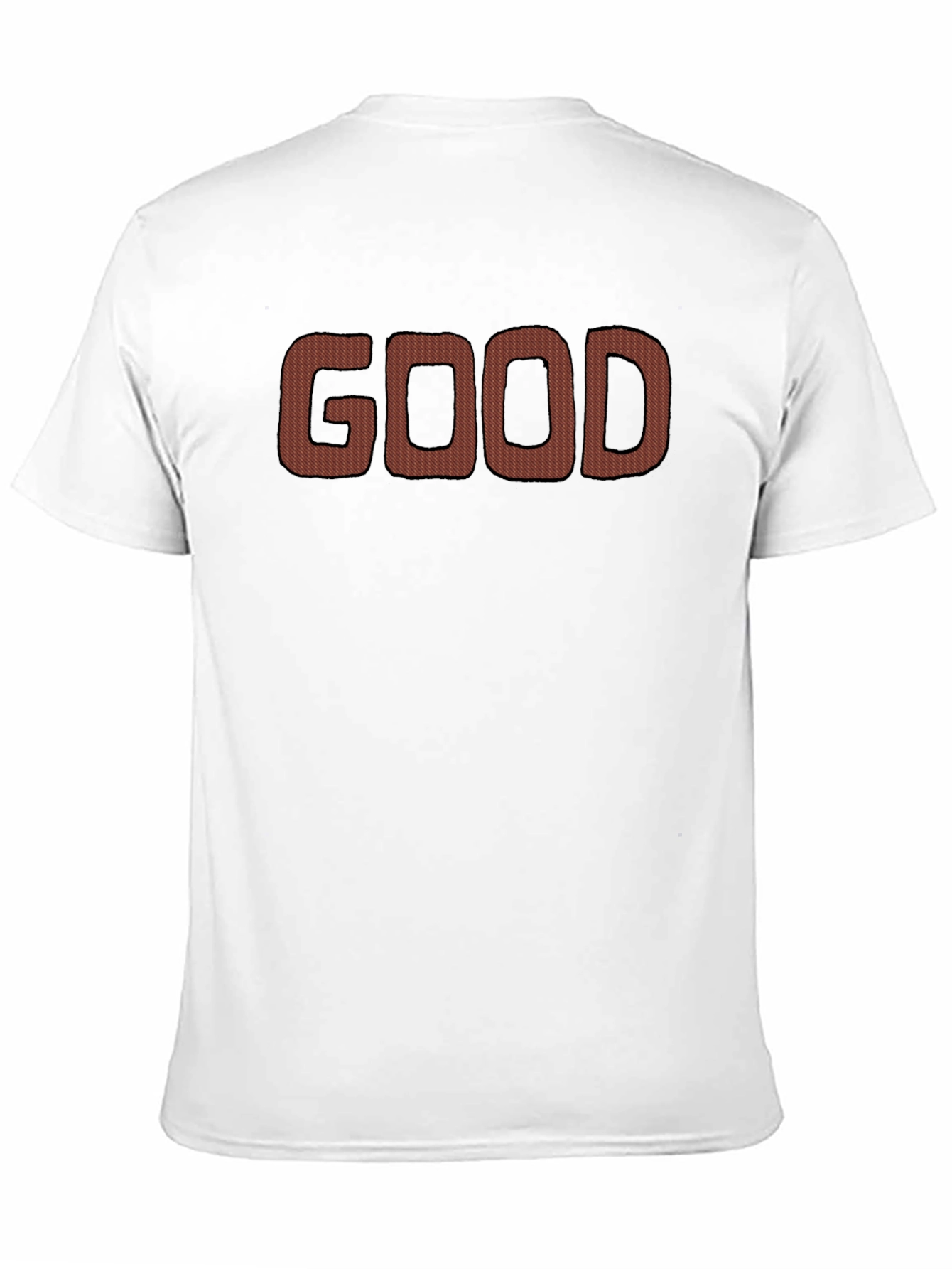 Mens Black T-Shirt with GOOD Text Graphic