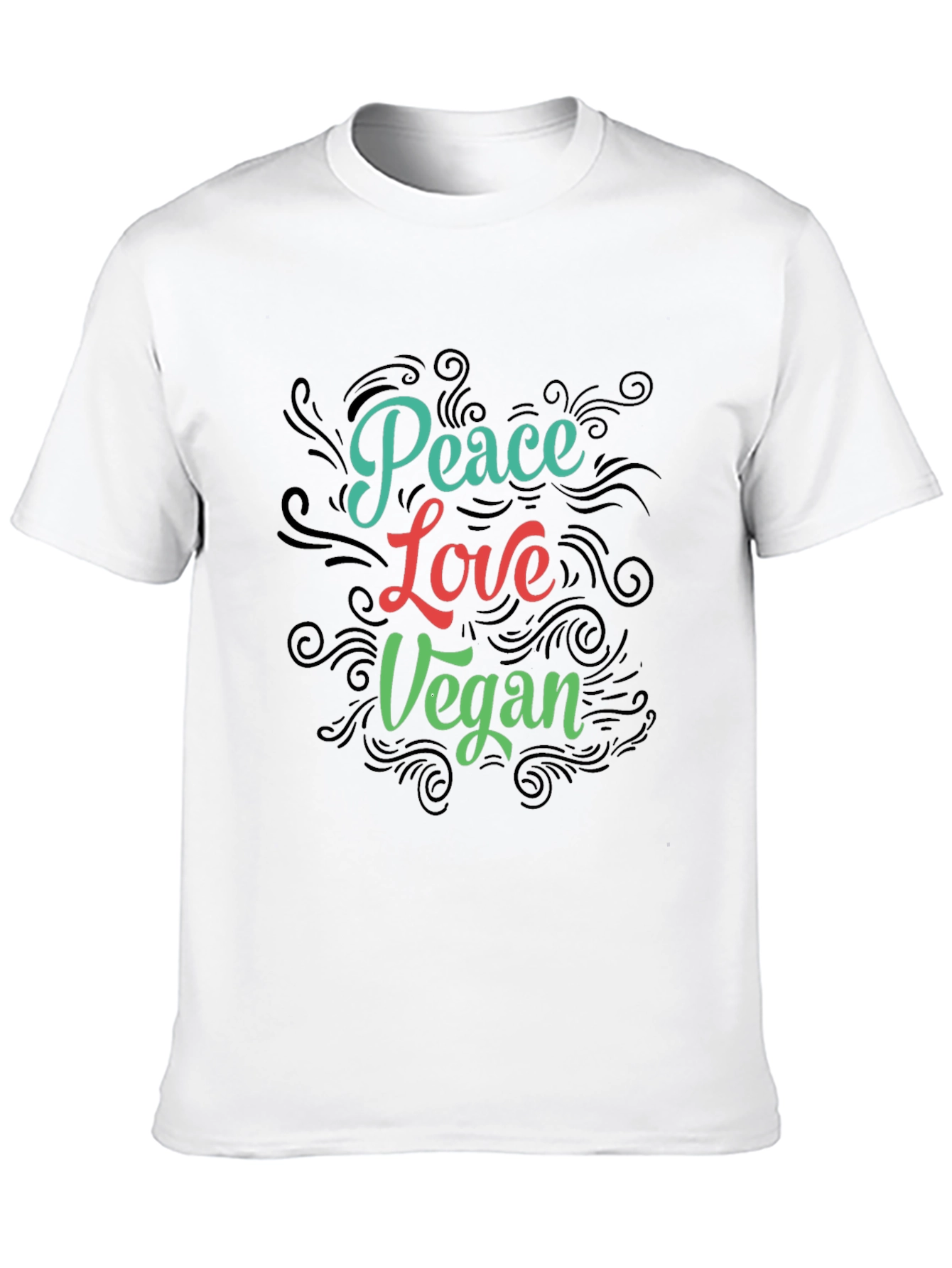 Peace Love Vegan Graphic T-Shirt