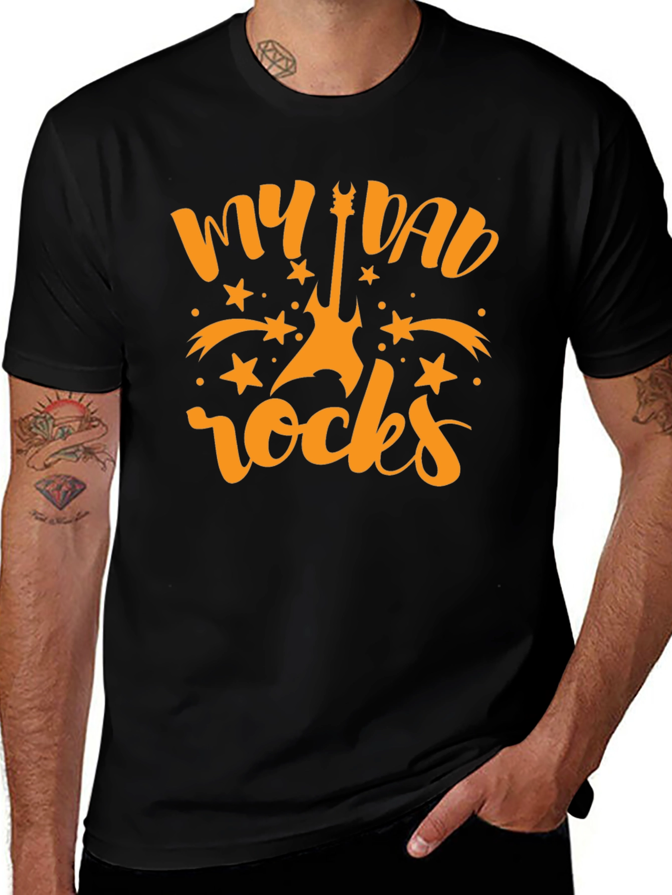 My Dad Rocks Guitar Graphic Tee