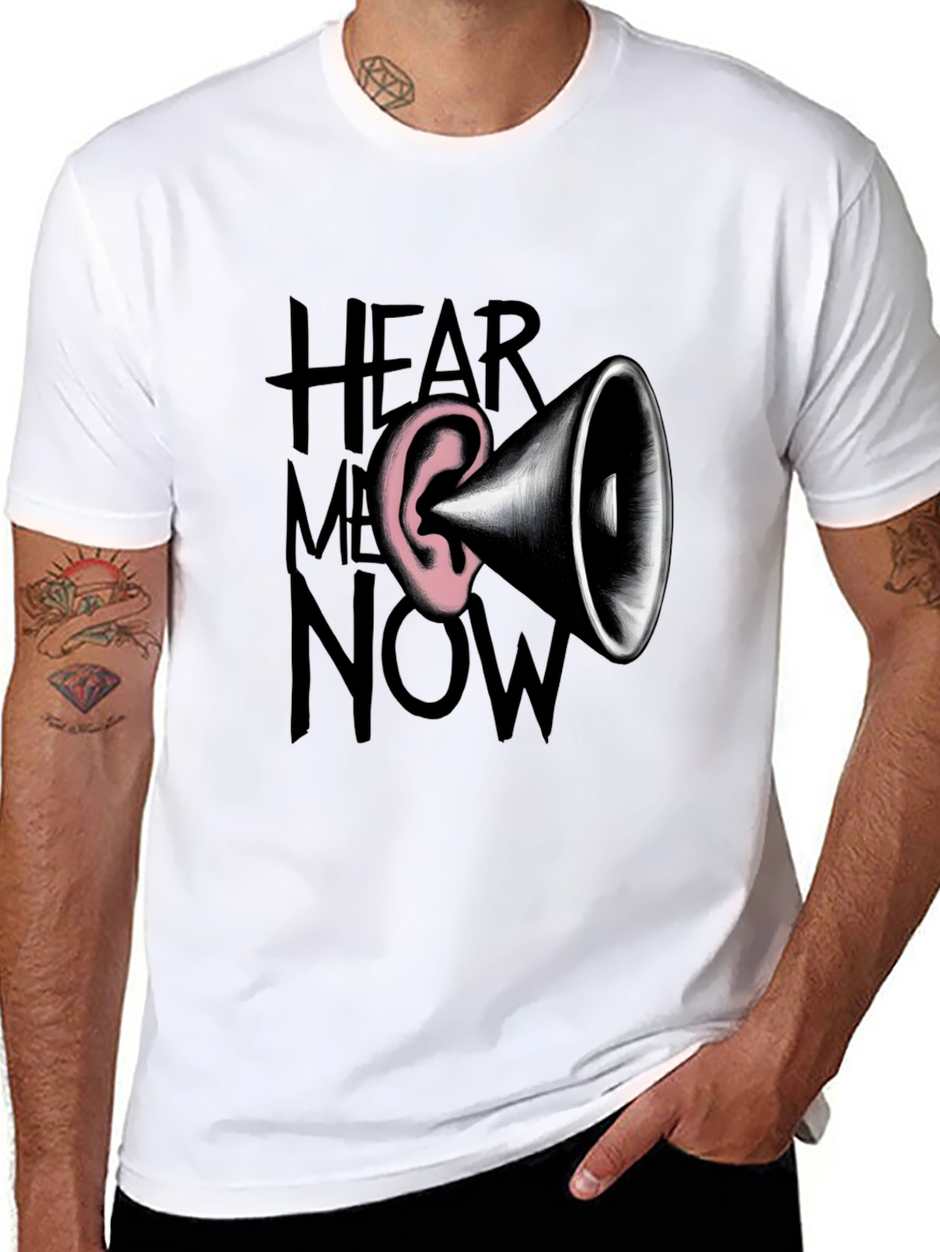 Hear Me Now Graphic Tee - Bold Statement Shirt