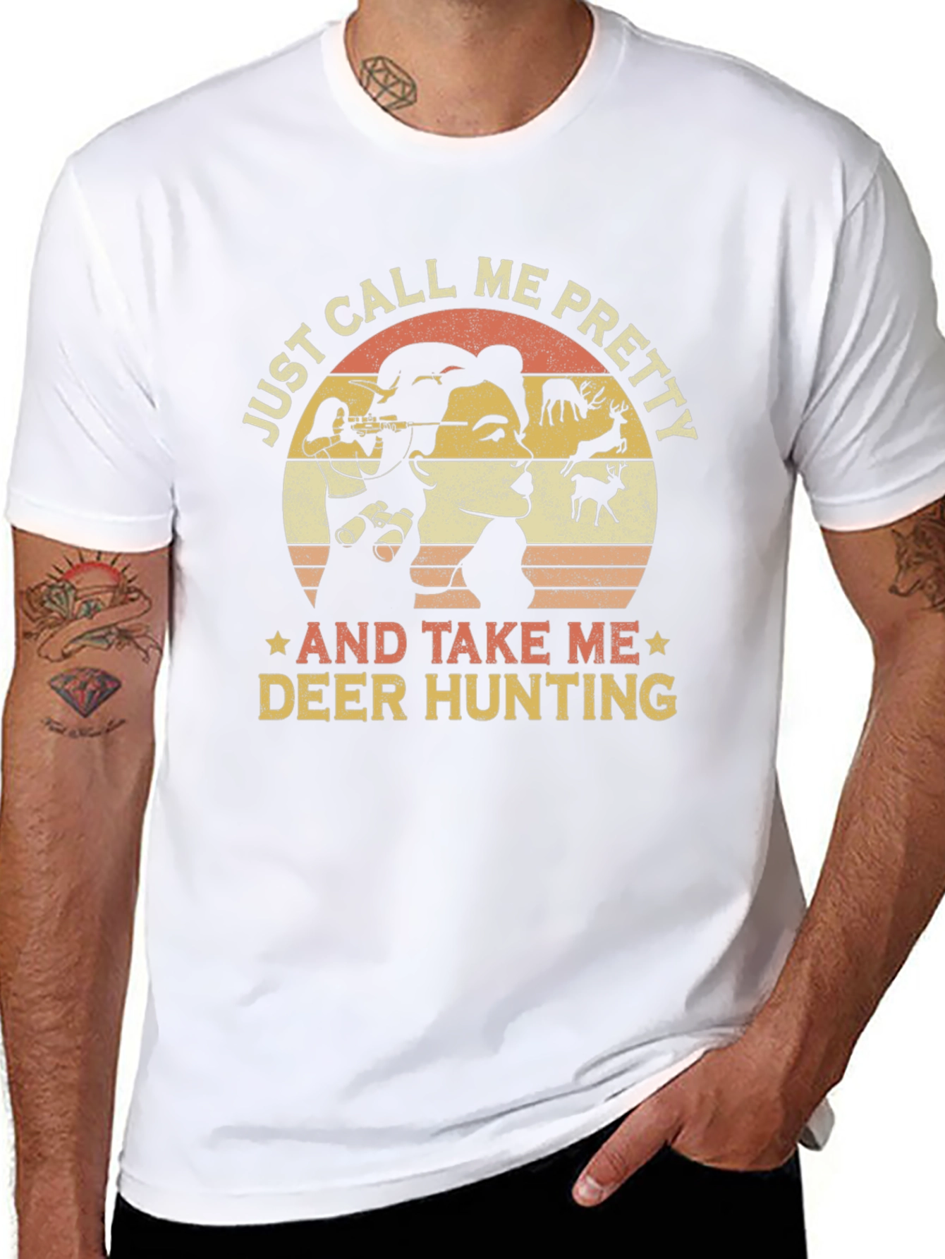 Just Call Me Pretty Deer Hunting Graphic Tee