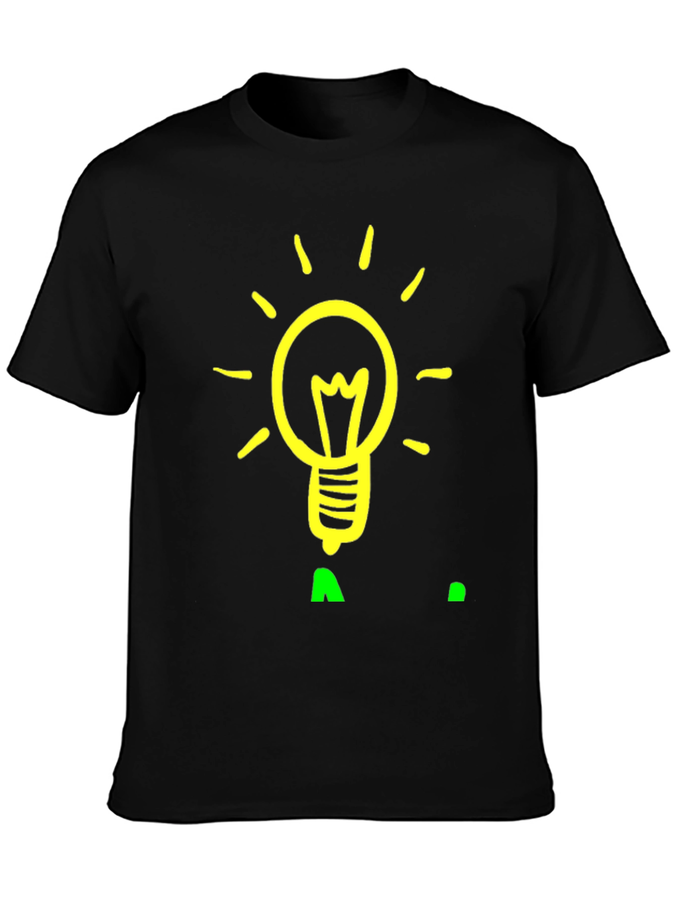 Idea Lightbulb Graphic Tee - Black