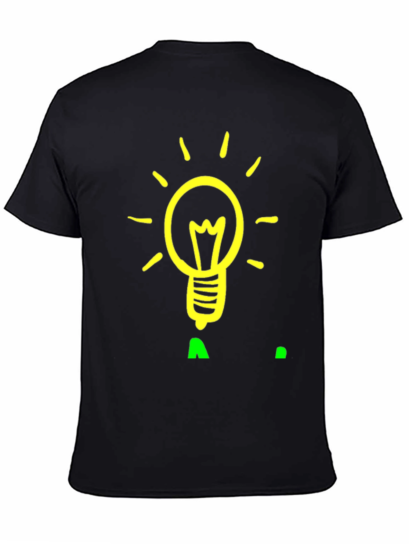 Idea Lightbulb Graphic Tee - Black