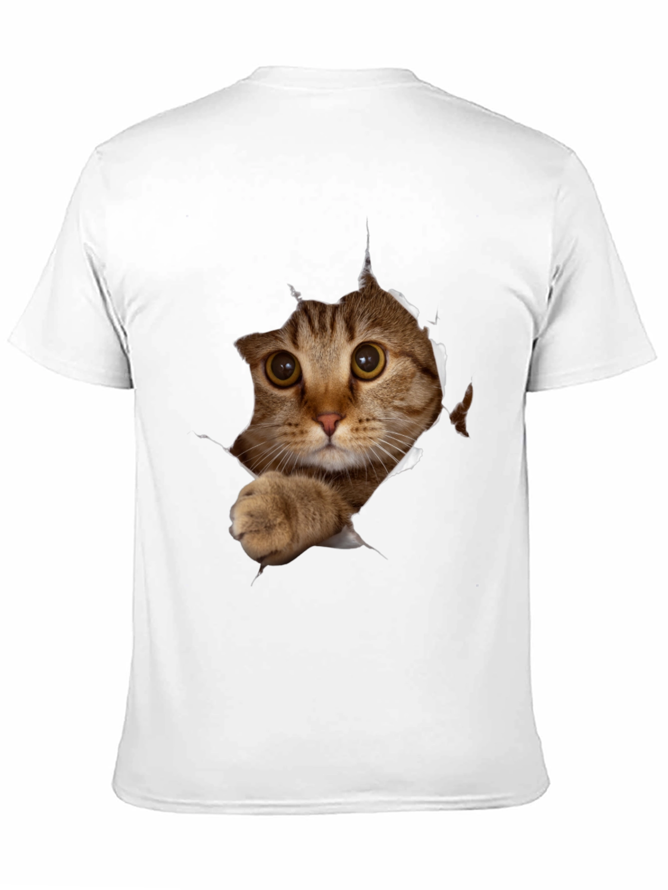 Cat Peeking T-Shirt - 3D Graphic Tee