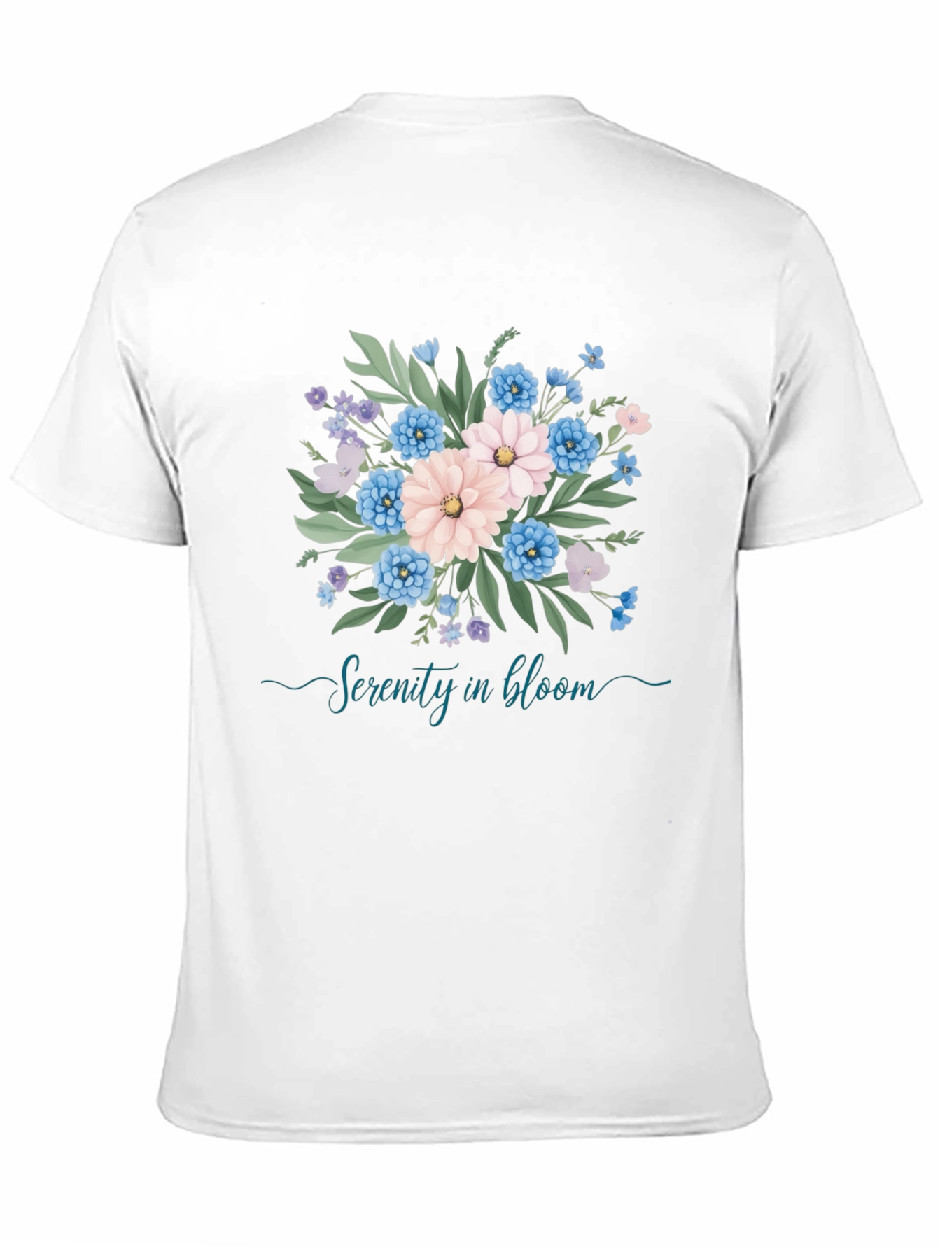 Serenity in Bloom Floral Graphic T-Shirt