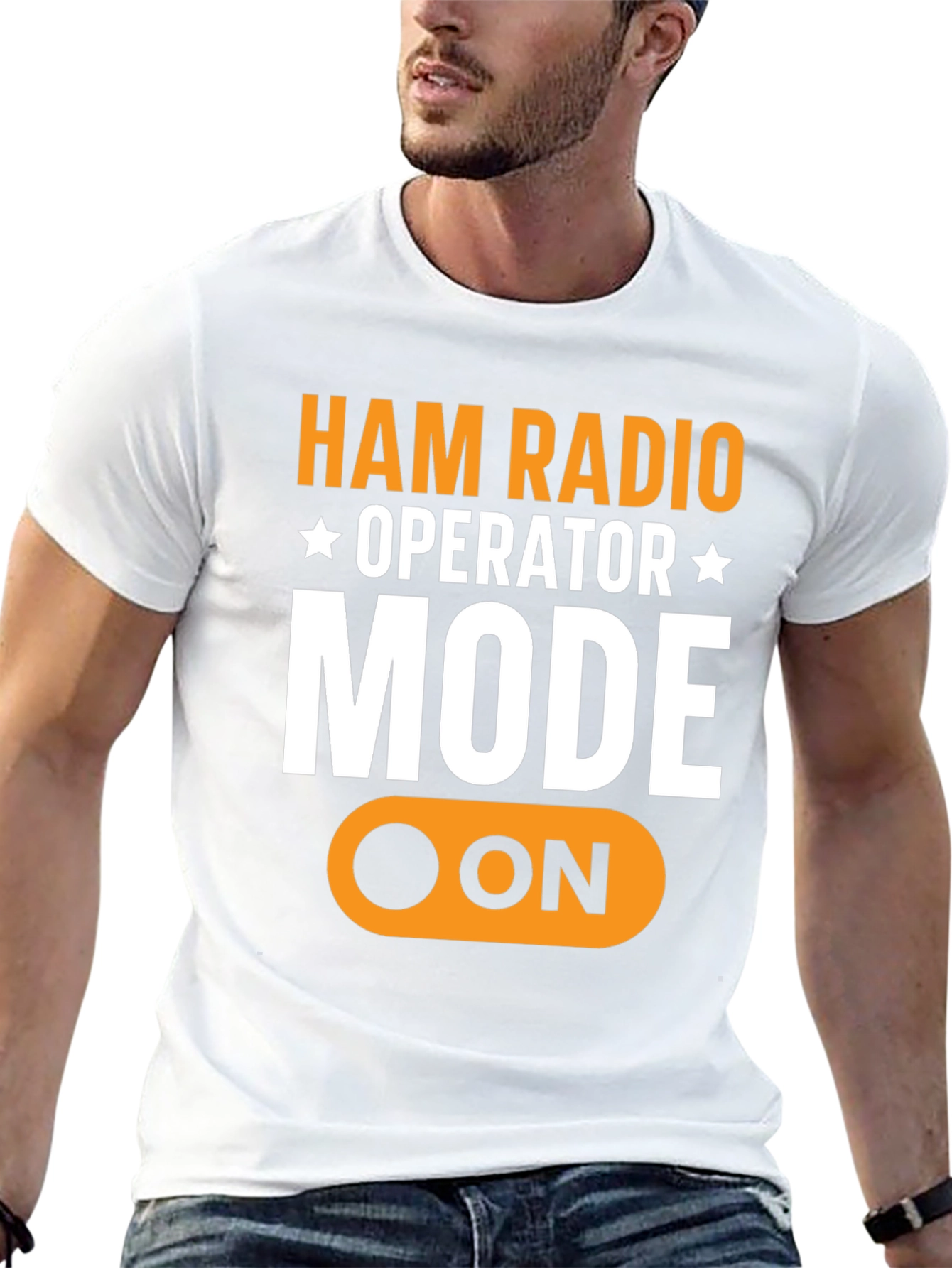 Ham Radio Operator MODE ON Black T-Shirt