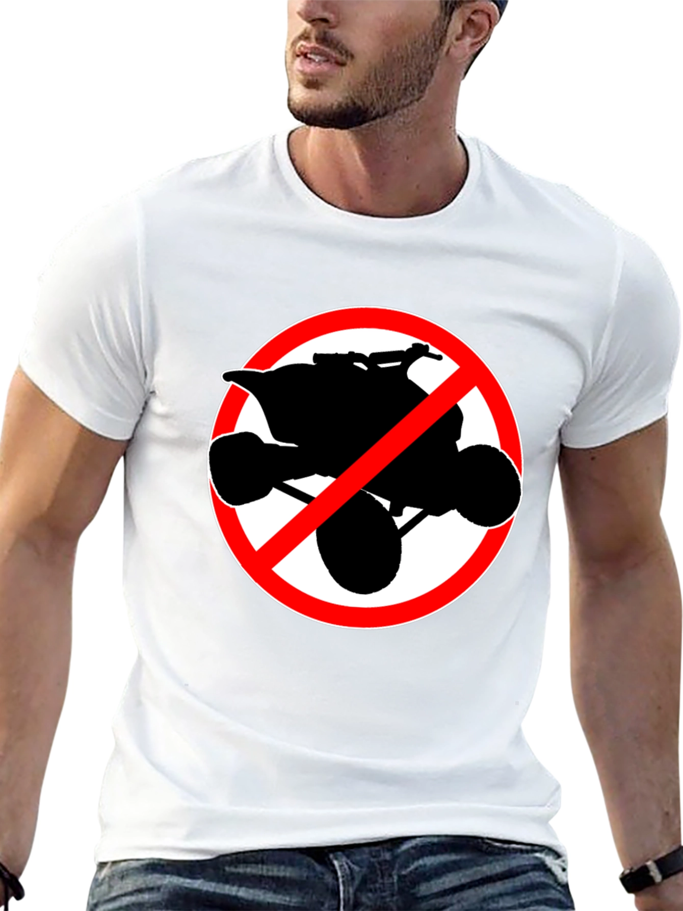 No ATV Black T-Shirt - Off-Road Vehicle Ban