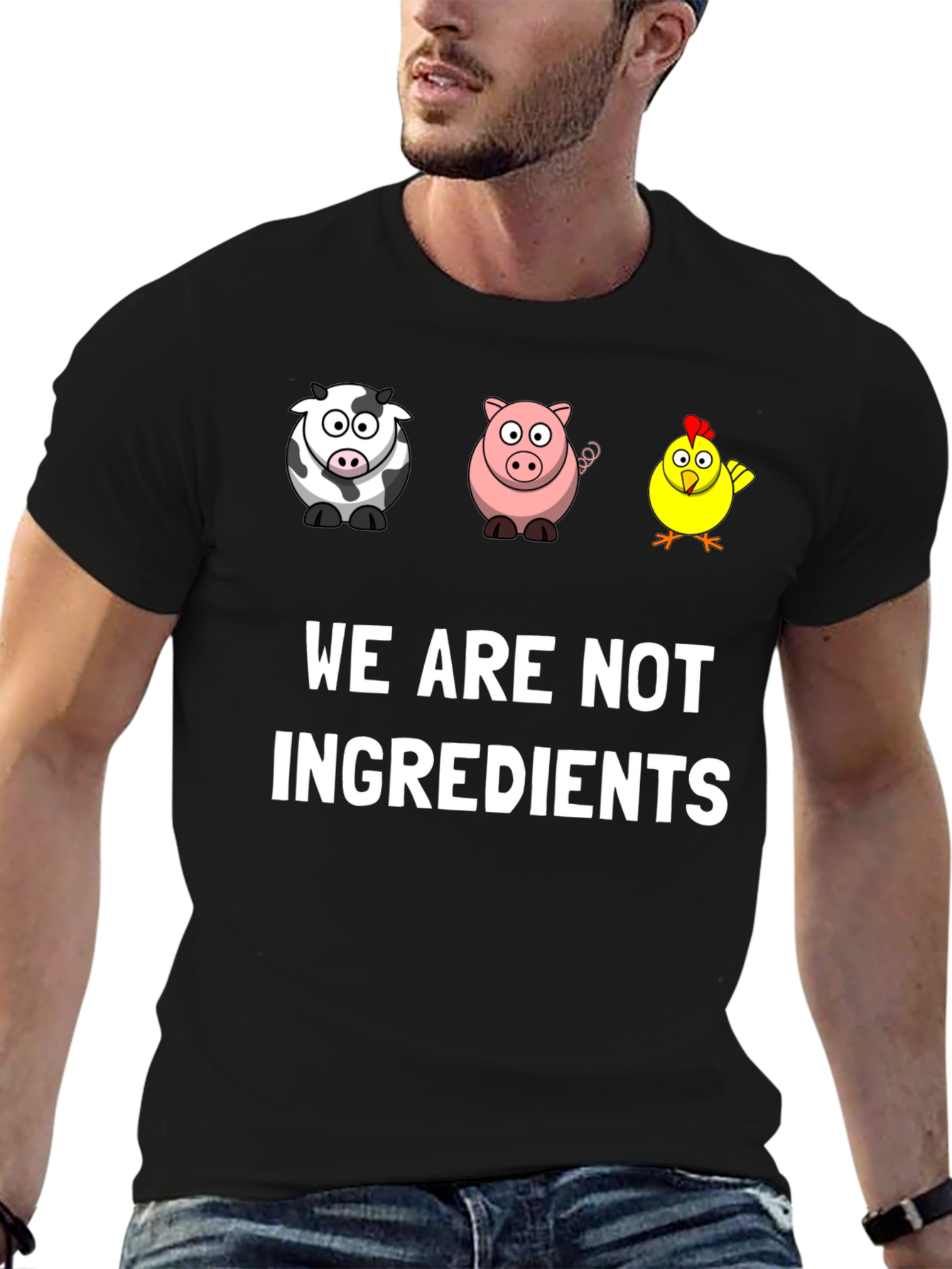 Vegan Graphic Tee - We Are Not Ingredients