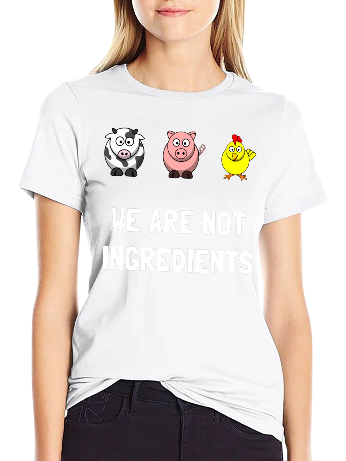 Vegan Graphic Tee - We Are Not Ingredients