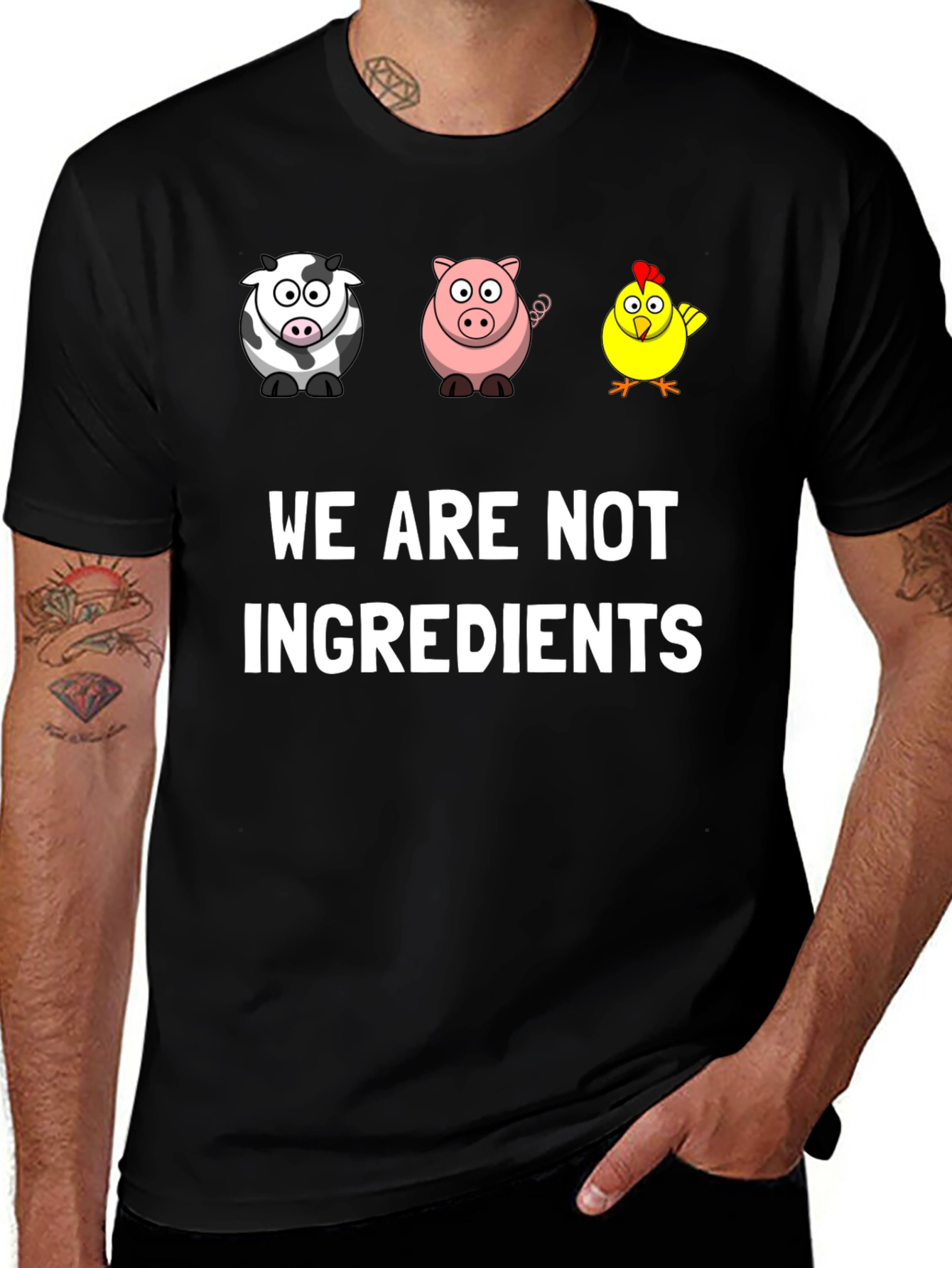 Vegan Graphic Tee - We Are Not Ingredients