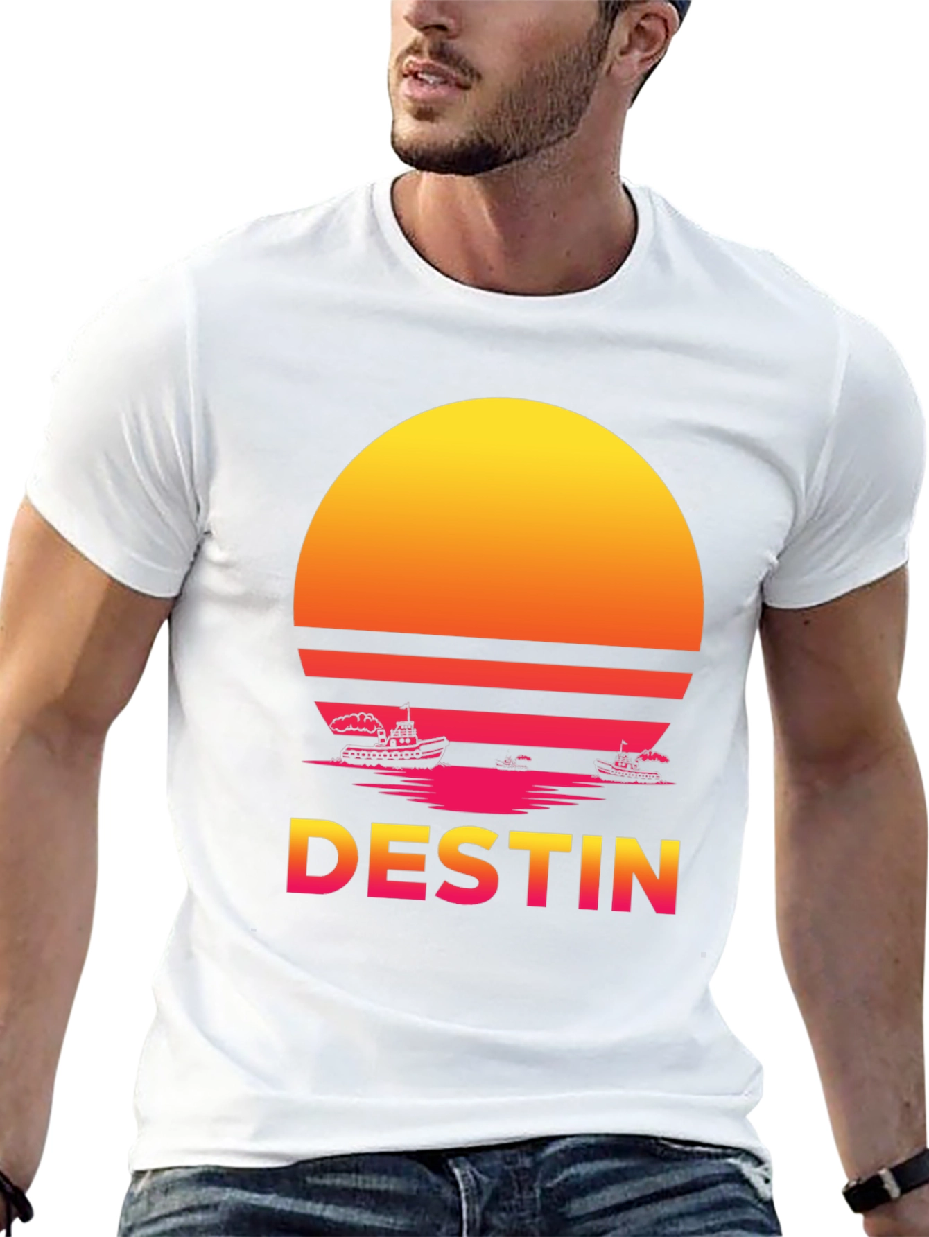 Destin Sunset T-Shirt - Retro Graphic Tee
