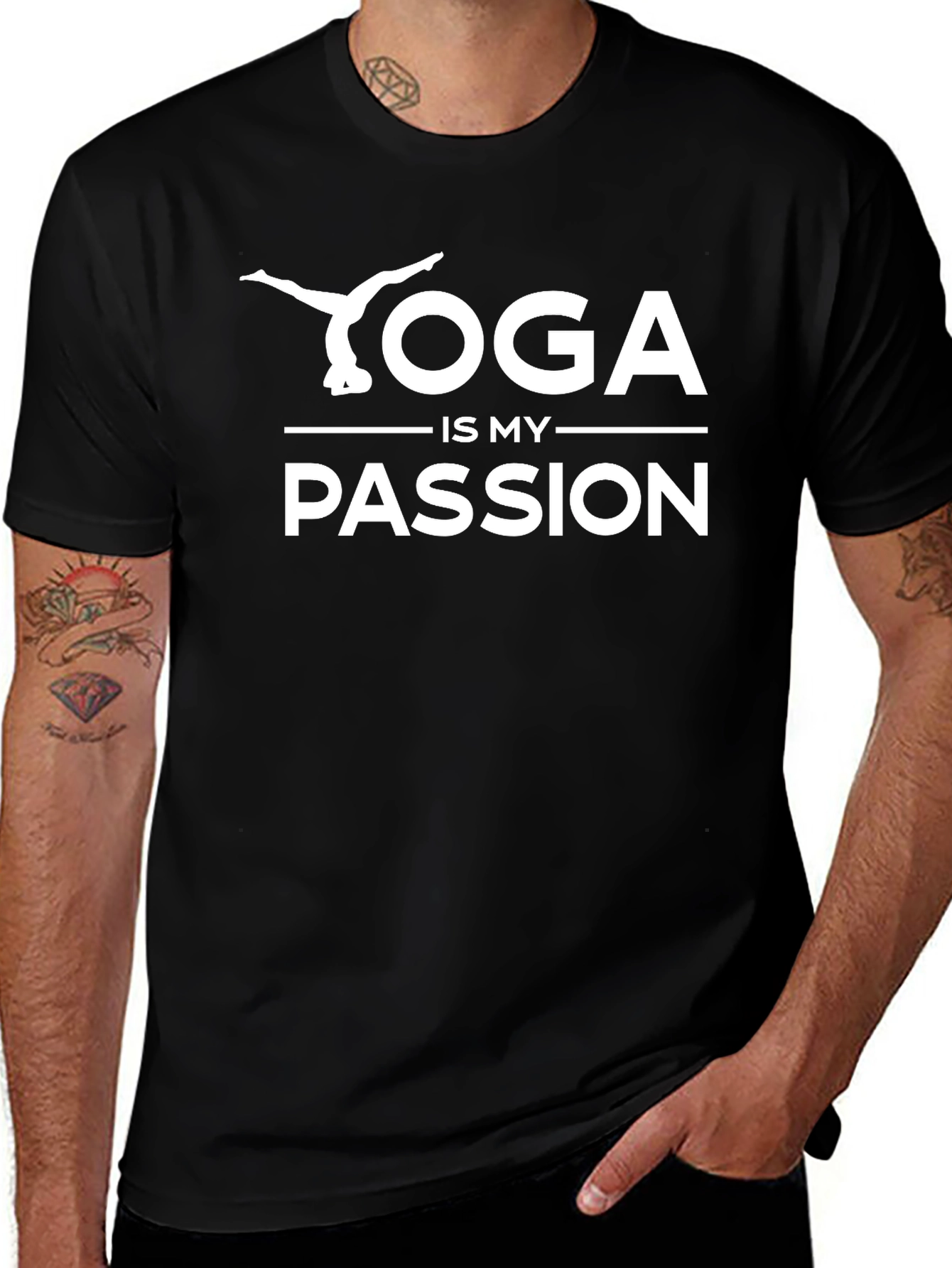 Yoga is My Passion Black T-Shirt