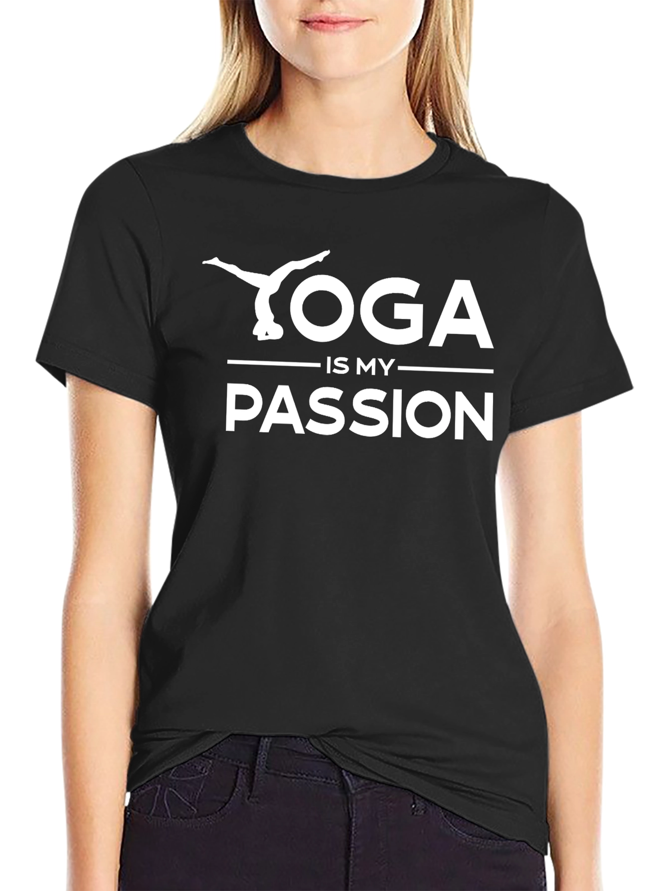 Yoga is My Passion Black T-Shirt