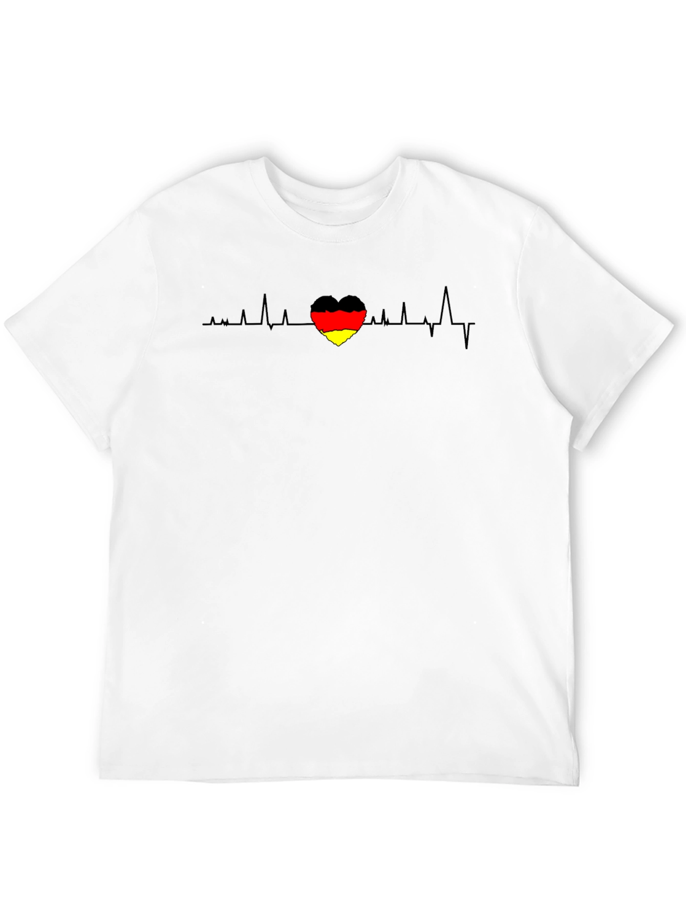 German Flag Heartbeat Graphic T-Shirt