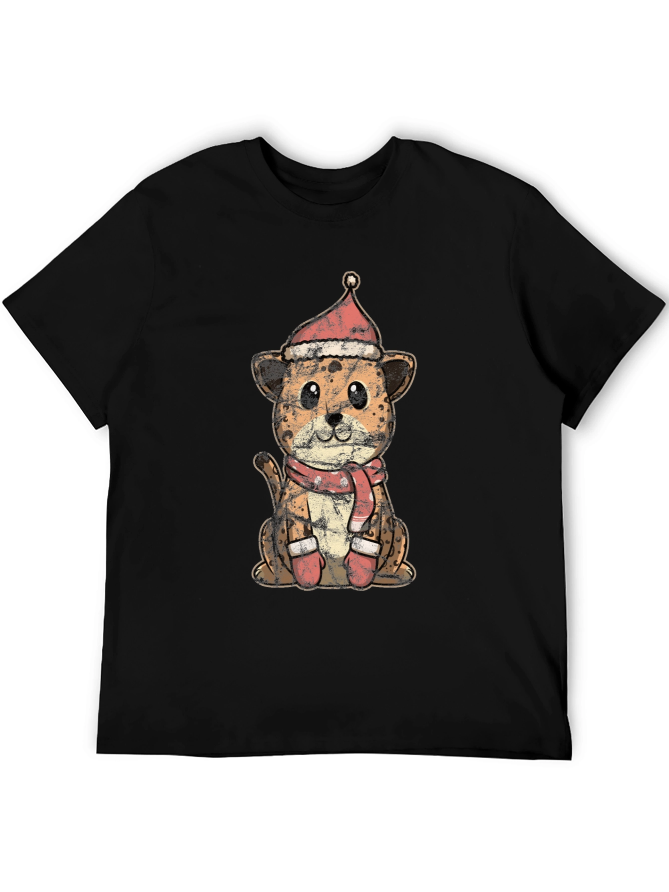 Festive Cheetah Christmas Graphic Tee