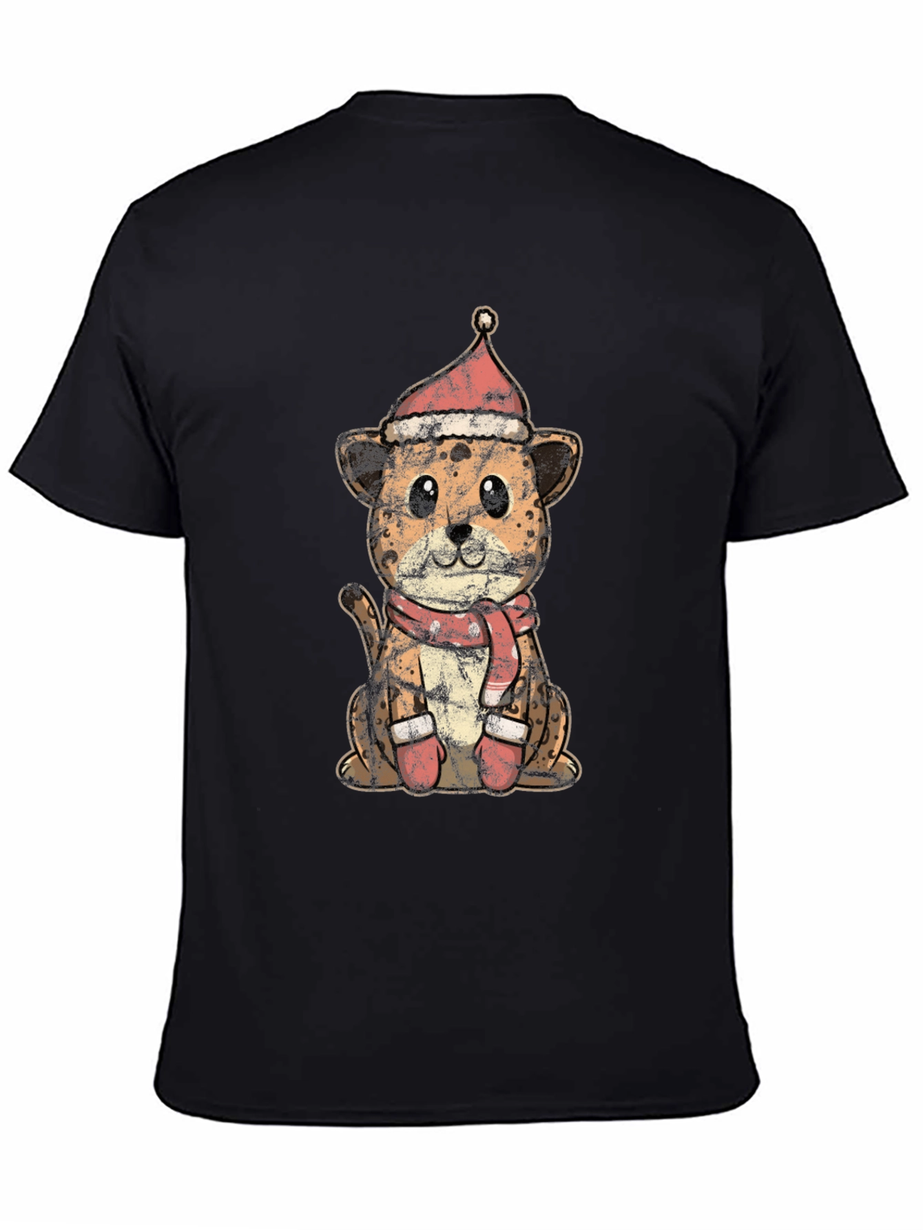 Festive Cheetah Christmas Graphic Tee
