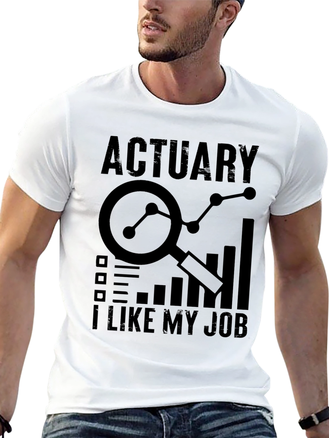 Actuary I Like My Job Black T-Shirt
