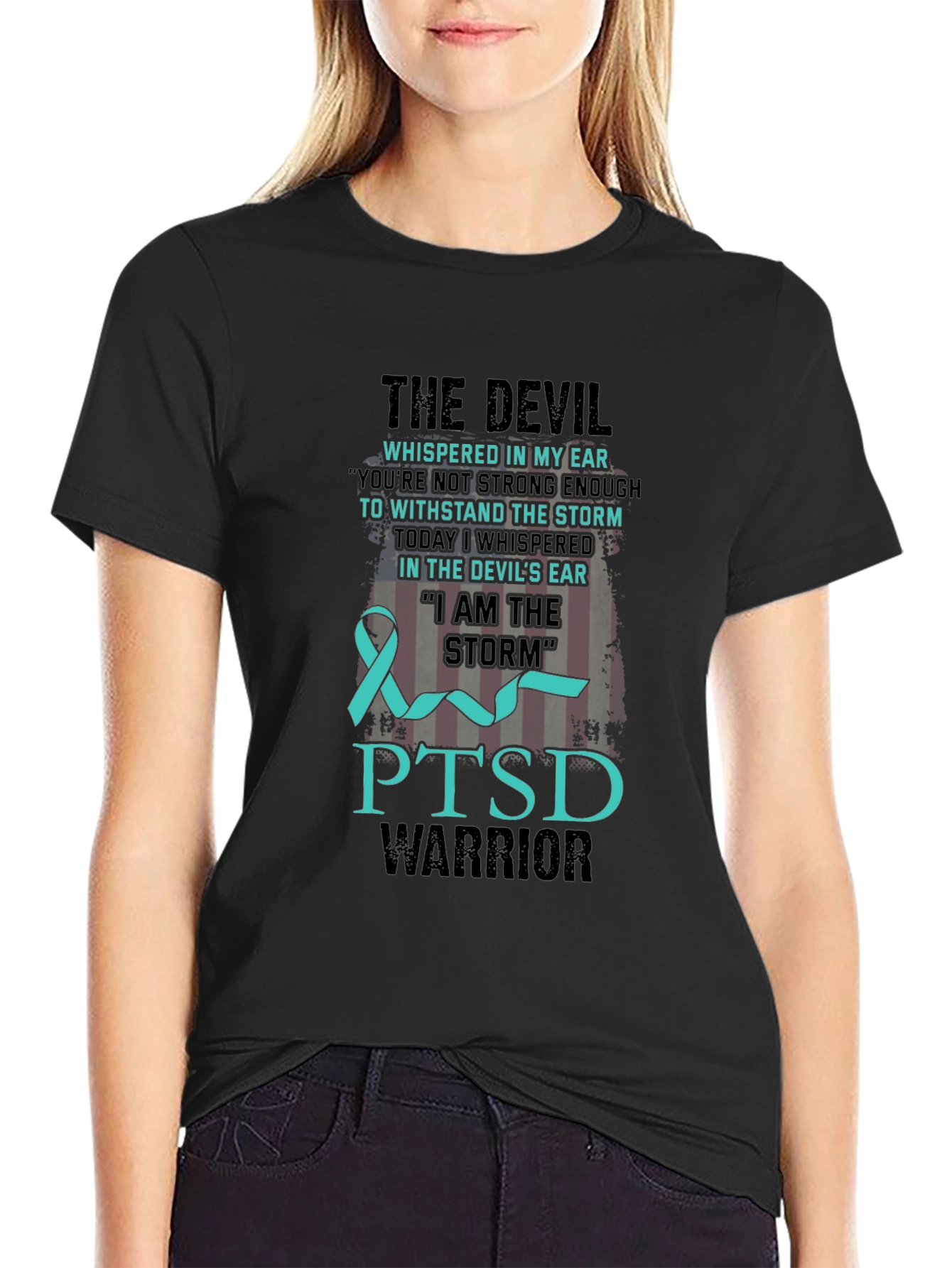 PTSD Warrior T-Shirt: Devil & Storm Design