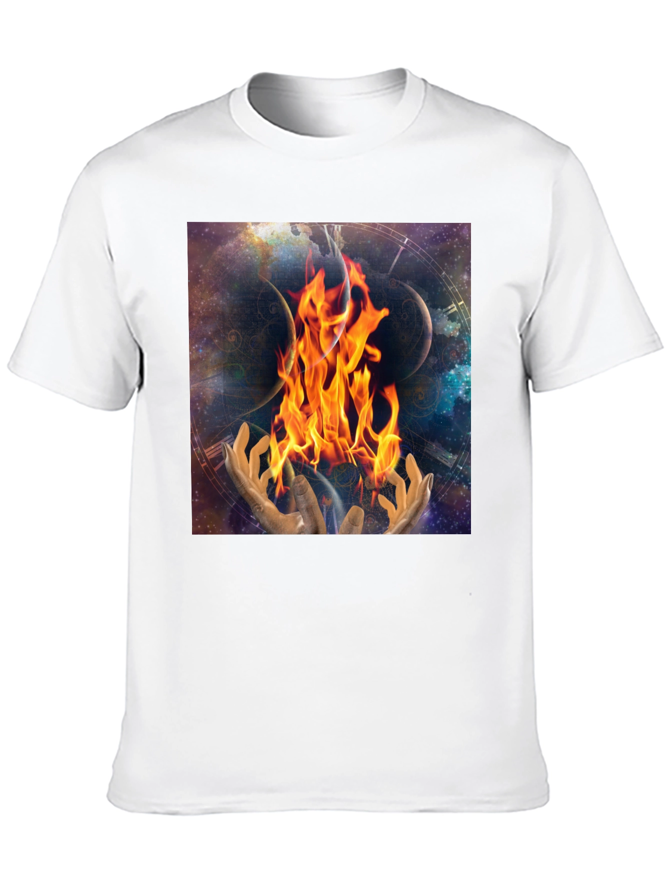 Cosmic Fire Black T-Shirt